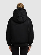 khujo-jacket-cela-bomber-black-stepp-bomberjacke-mit-kapuze-und-kunstfell image 3