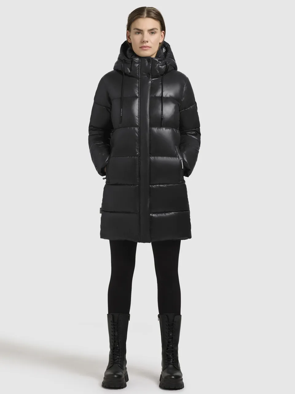 khujo-coat-jadet2-black-kurzer-damen-steppmantel-winter image 1