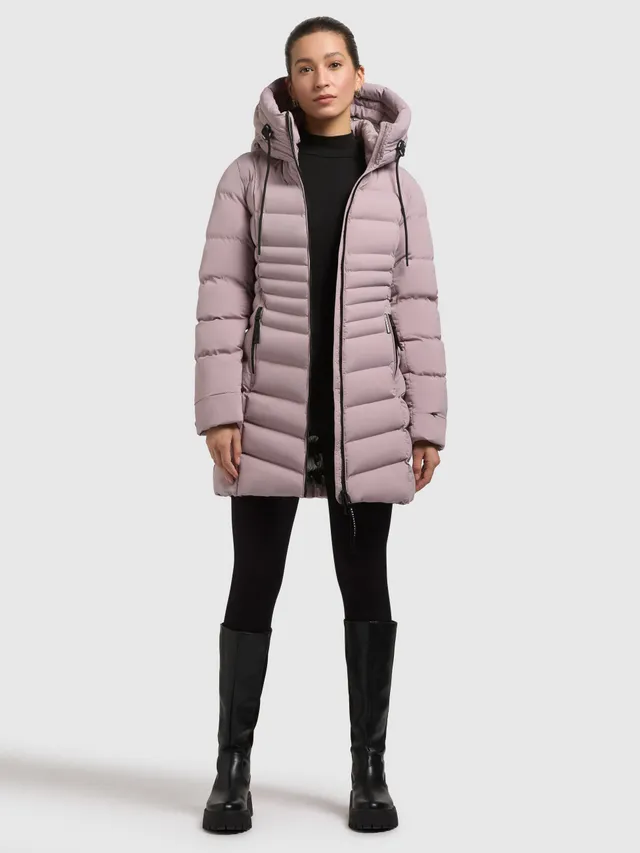 khujo-lava-mantel-pale-mauve-slim-fit-stepp-kurzmantel-damen image 1