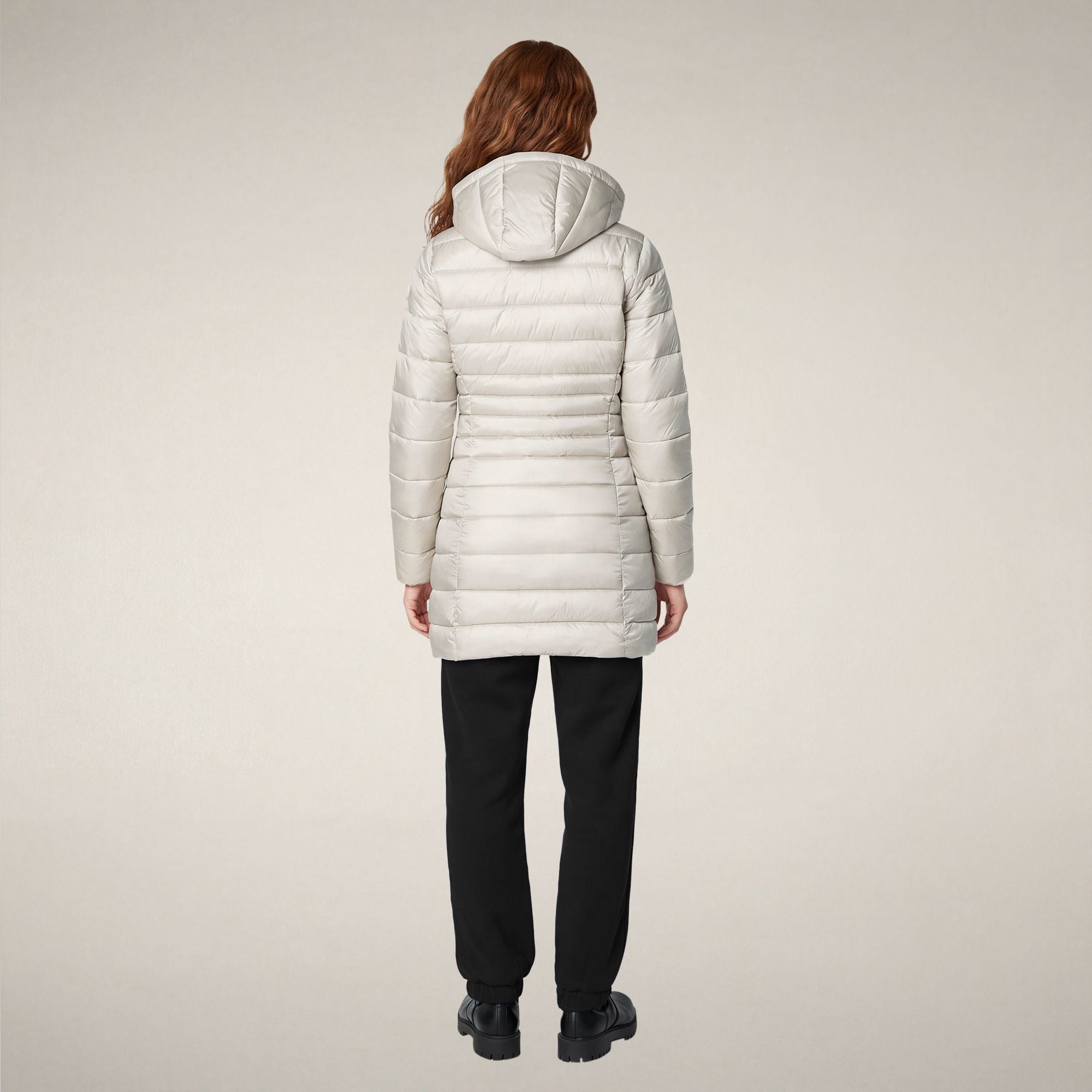 save-the-duck-reese-damen-steppmantel-lang-beige-rainy image 2
