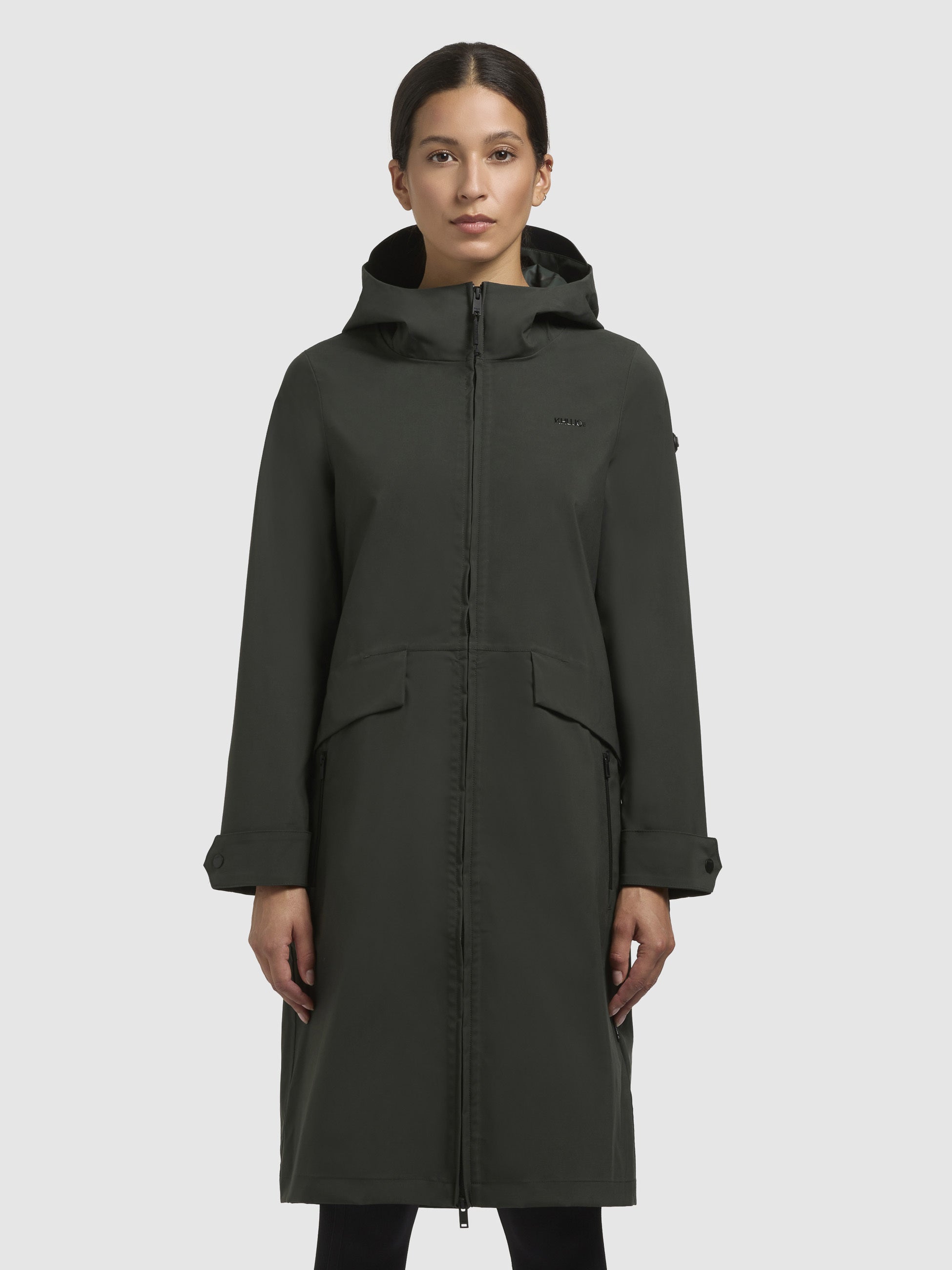 khujo-mantel-femke-damen-regenmantel-dunkelgr-n-slim-fit image 4