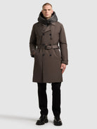 khujo-tarm-damen-mantel-graphite-grey-trenchcoat-wattiert image 2