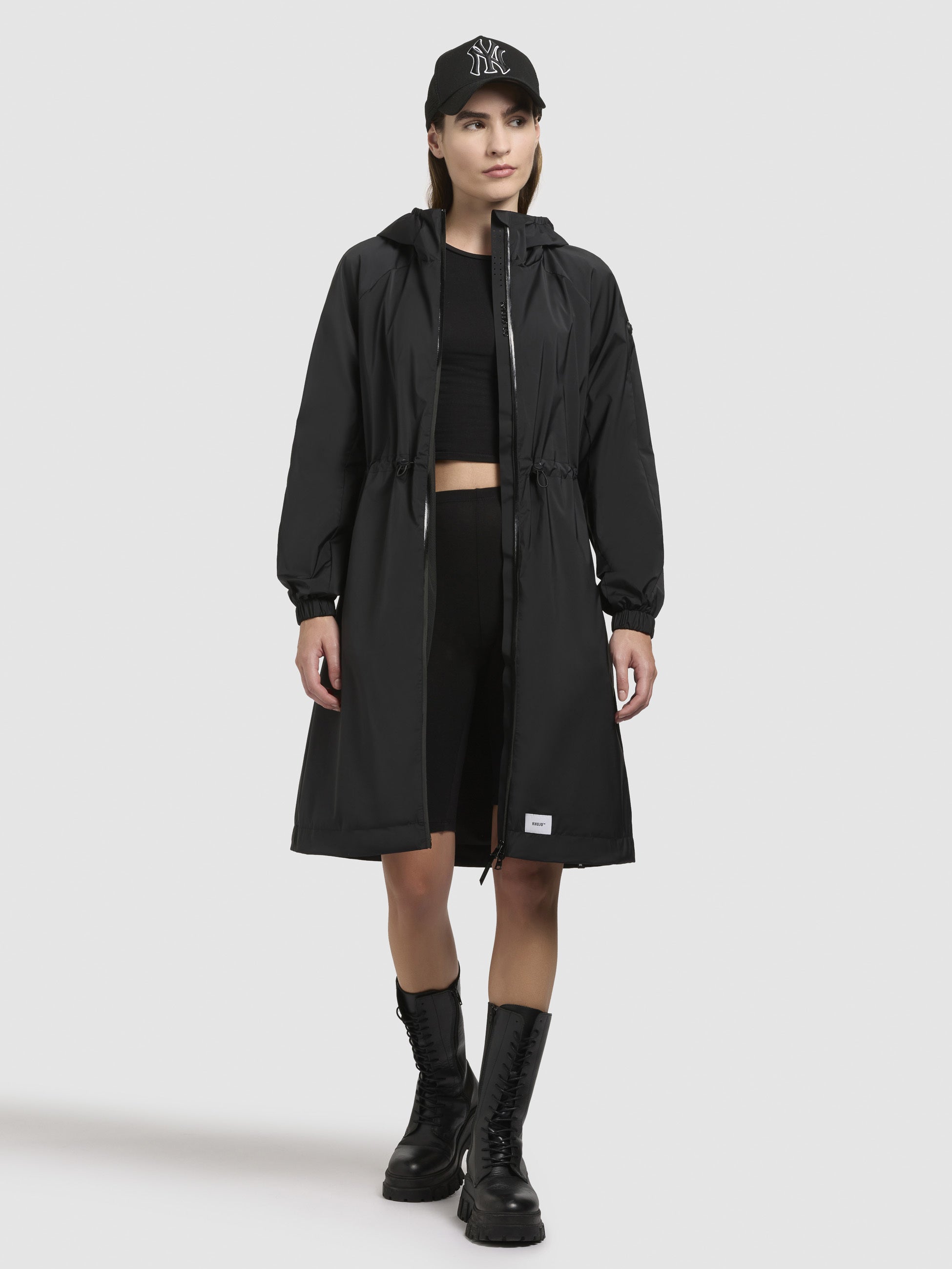khujo-mantel-tuuli-windbreaker-knielang-schwarz-damen image 7