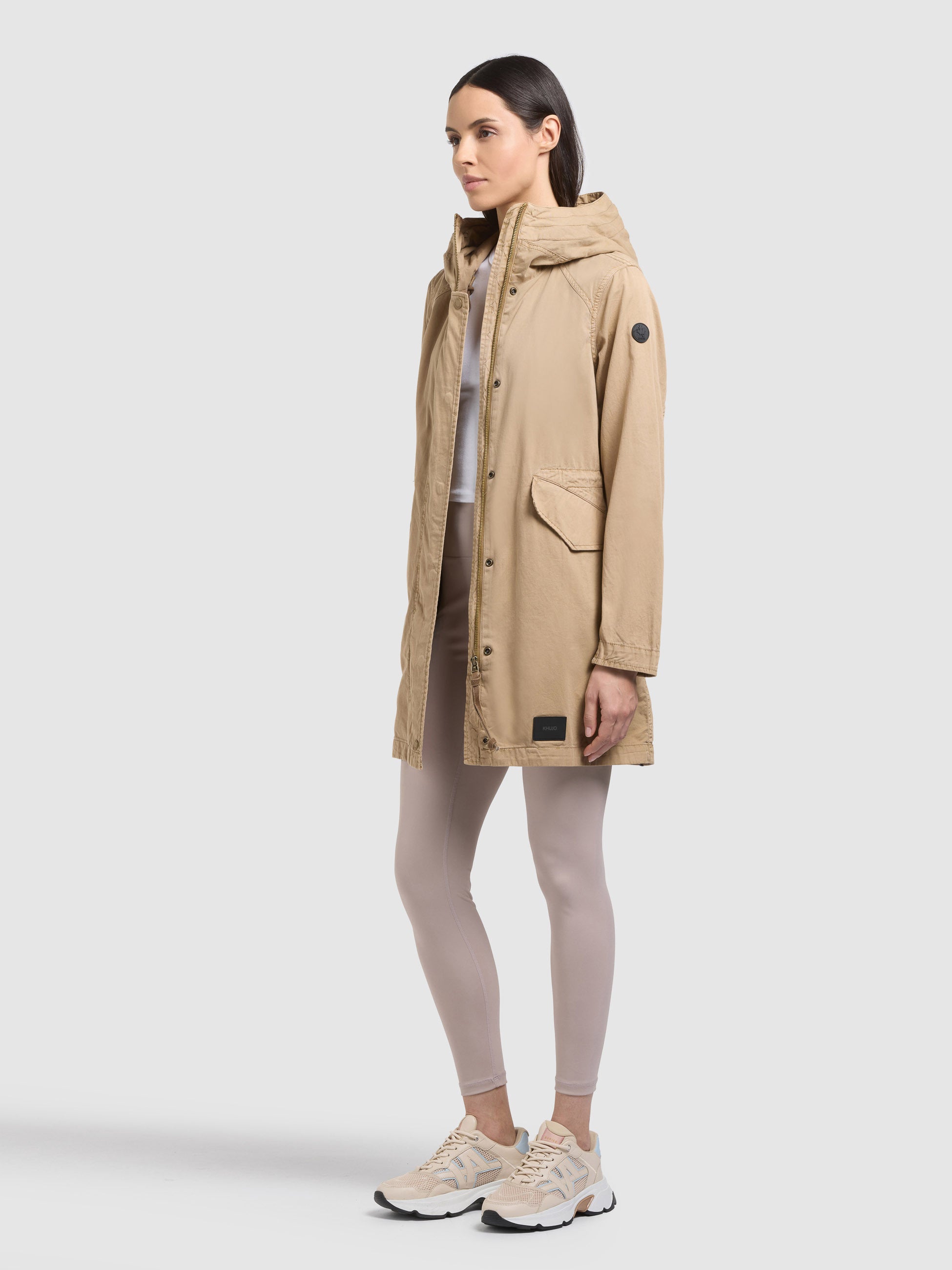 khujo-nika-damen-parka-mantel-dark-beige image 2