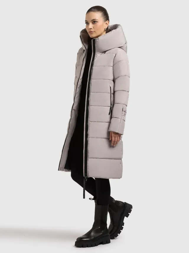 khujo-mantel-jilias6-matt-blizzard-grey-steppmantel-knielang-damen image 1