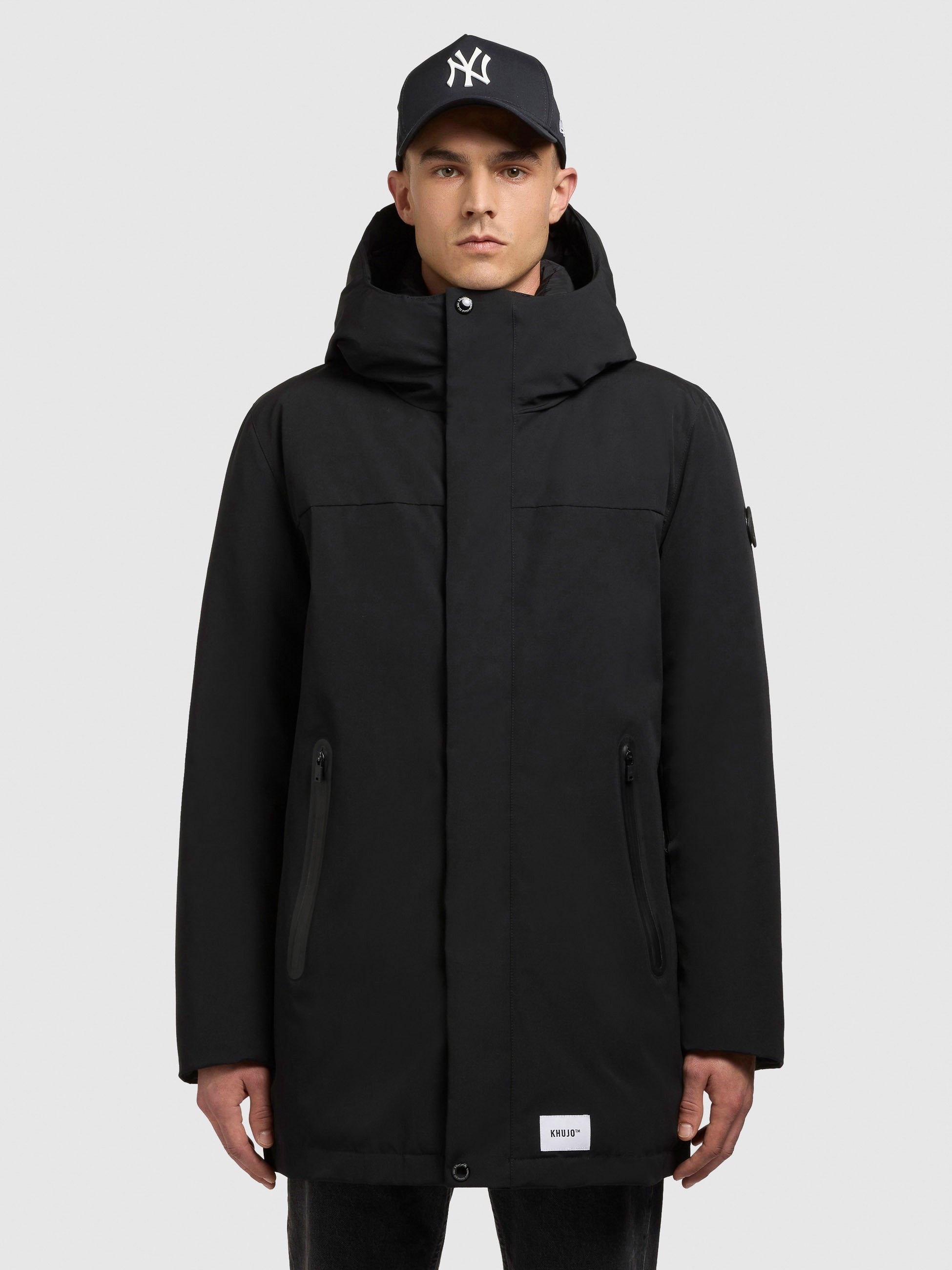 khujo-jacke-kann-damen-warm-wattierter-parka-in-black image 4