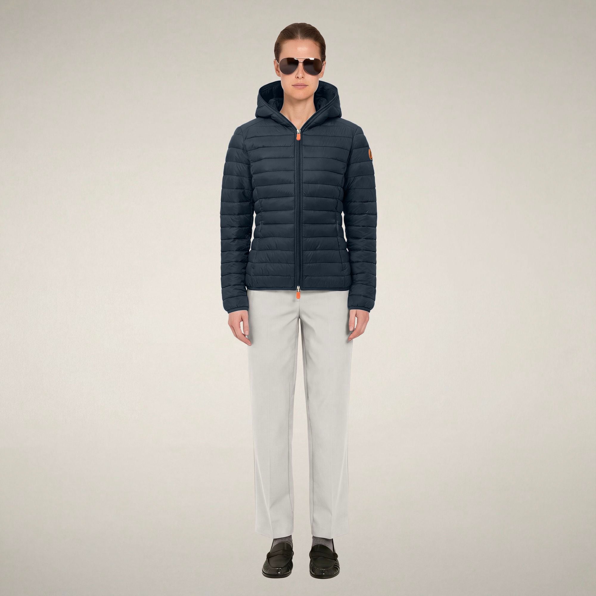 save-the-duck-daisy-damen-daunenjacke-blau-schwarz-mit-kapuze image 1