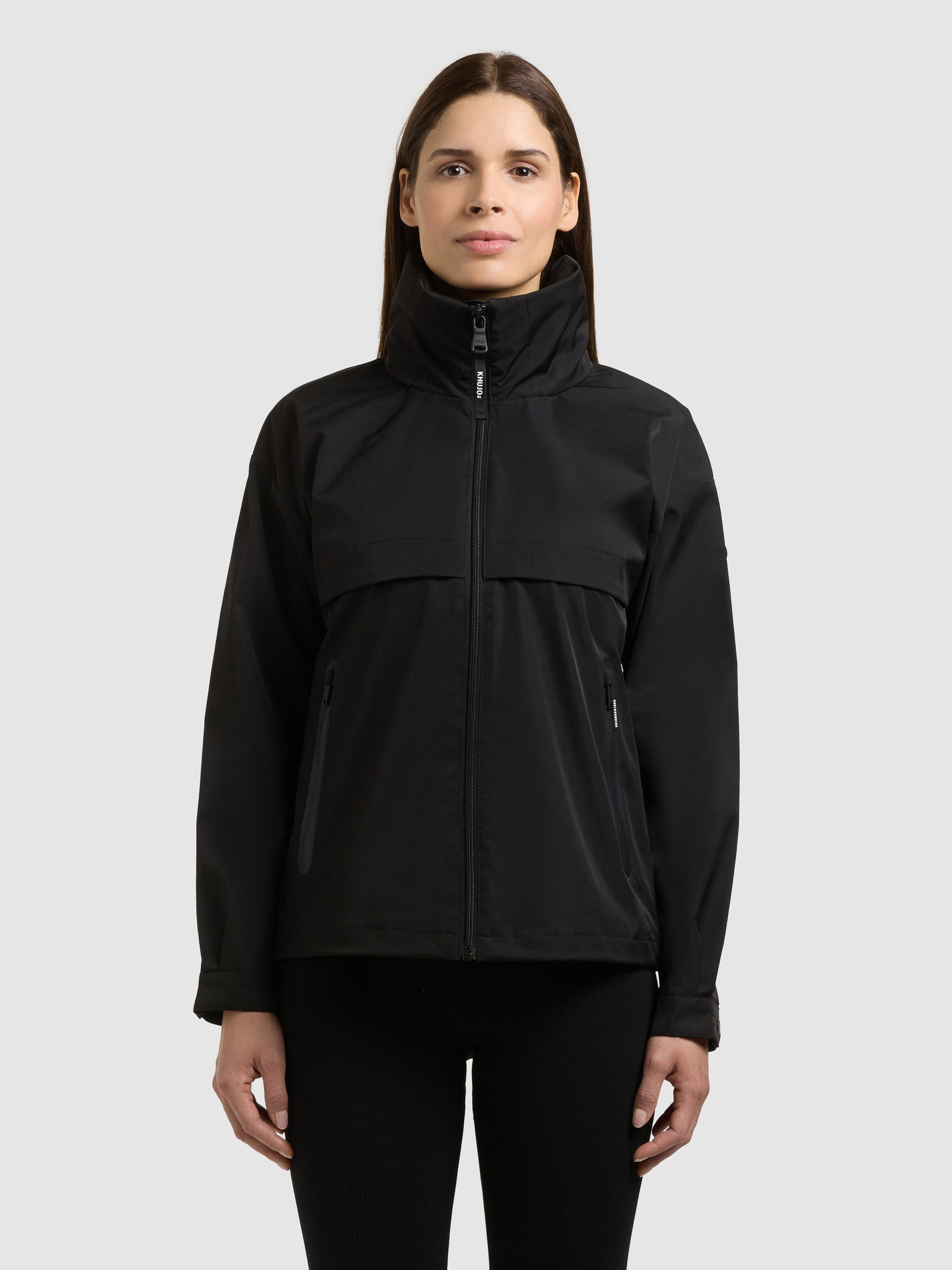khujo-jacke-raibe2-black-leichte-kapuzenjacke-damen-regular-fit image 1