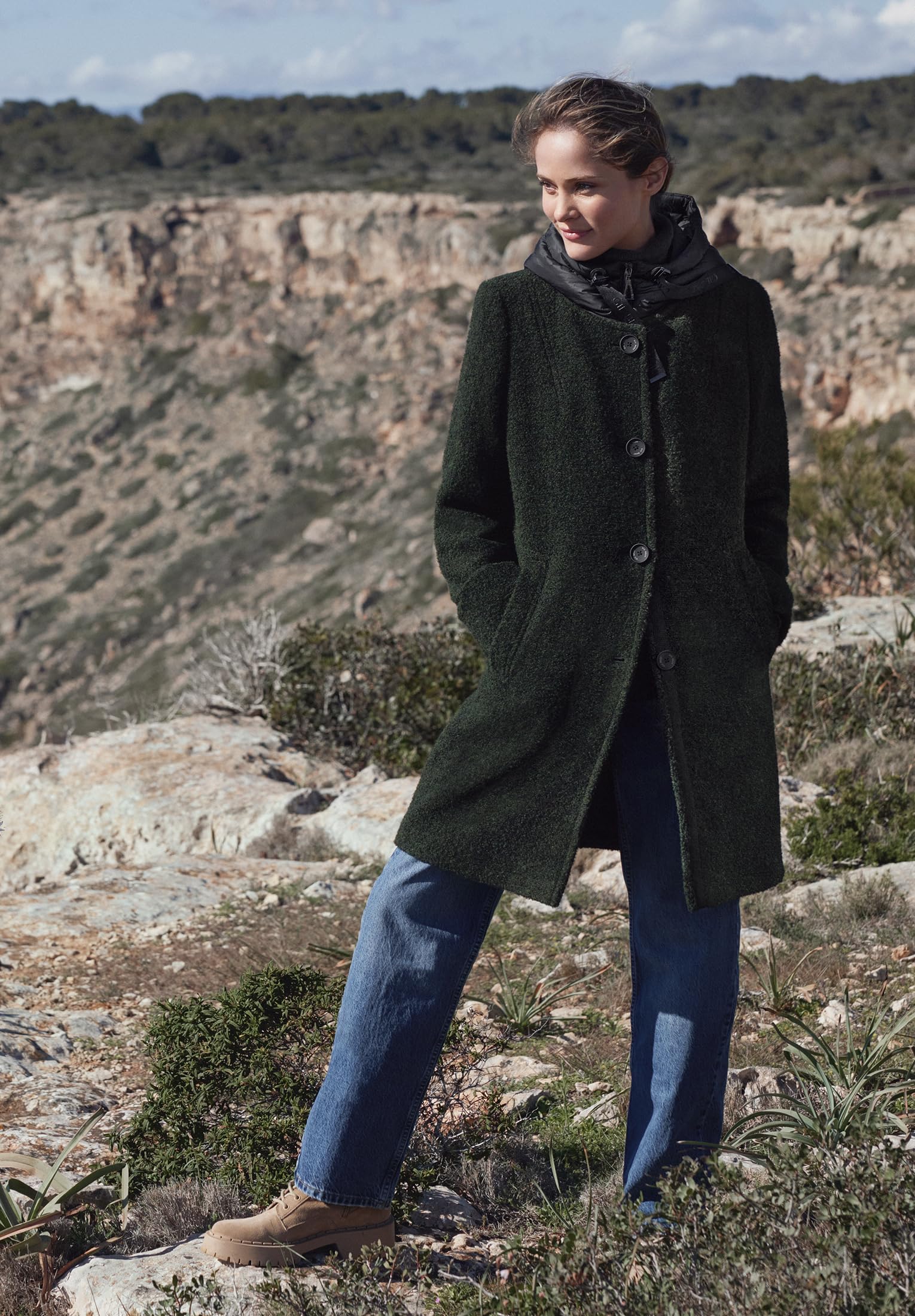 gil-bret-wanda-damen-wollmantel-dark-green-melange-gr-42 image 4