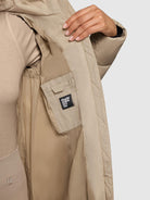 khujo-darka2-damen-mantel-beige-langer-steppmantel-regular-fit image 8
