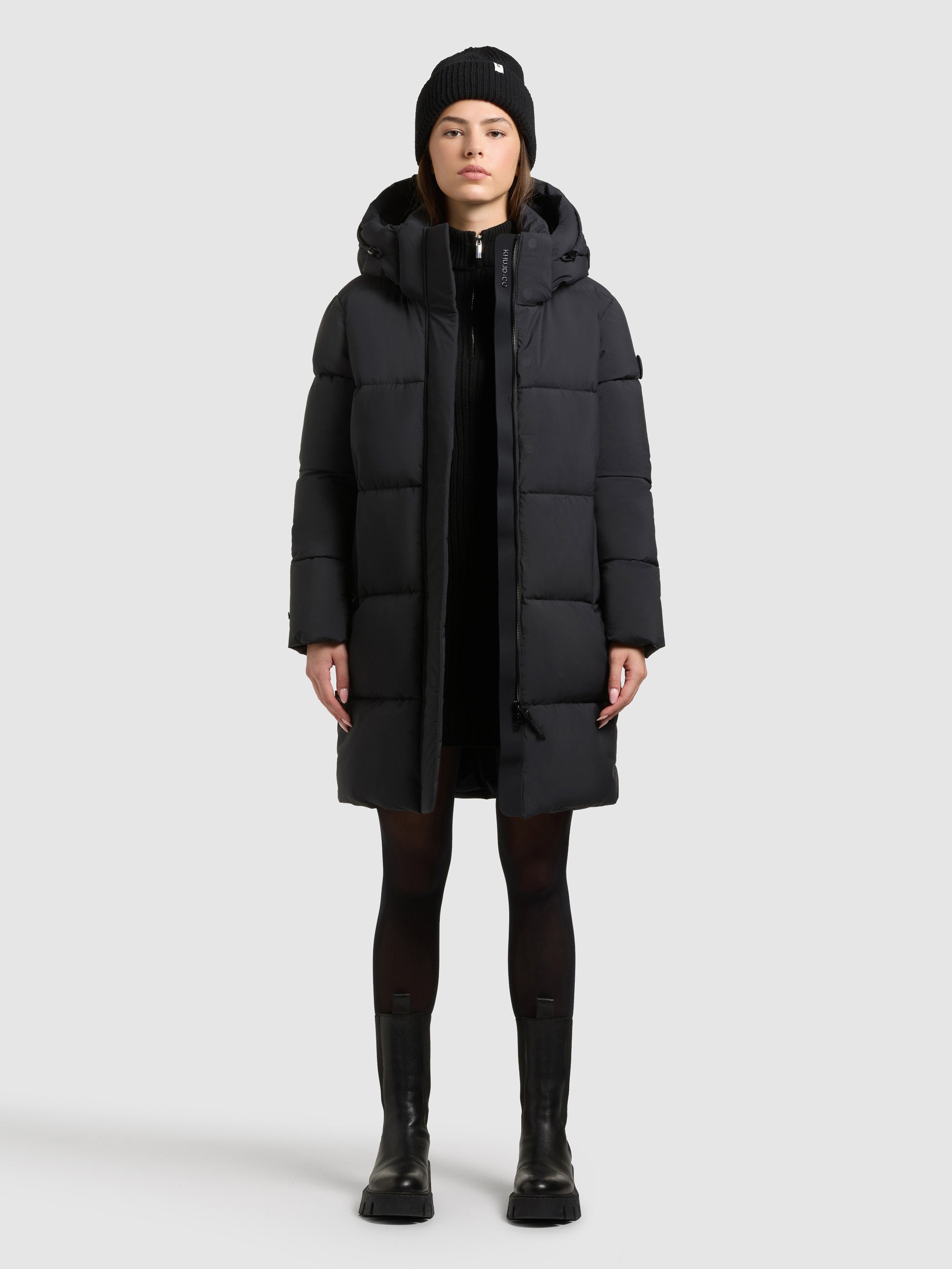 khujo-mantel-haya2-matt-obrage-grey-damen-winterjacke image 1