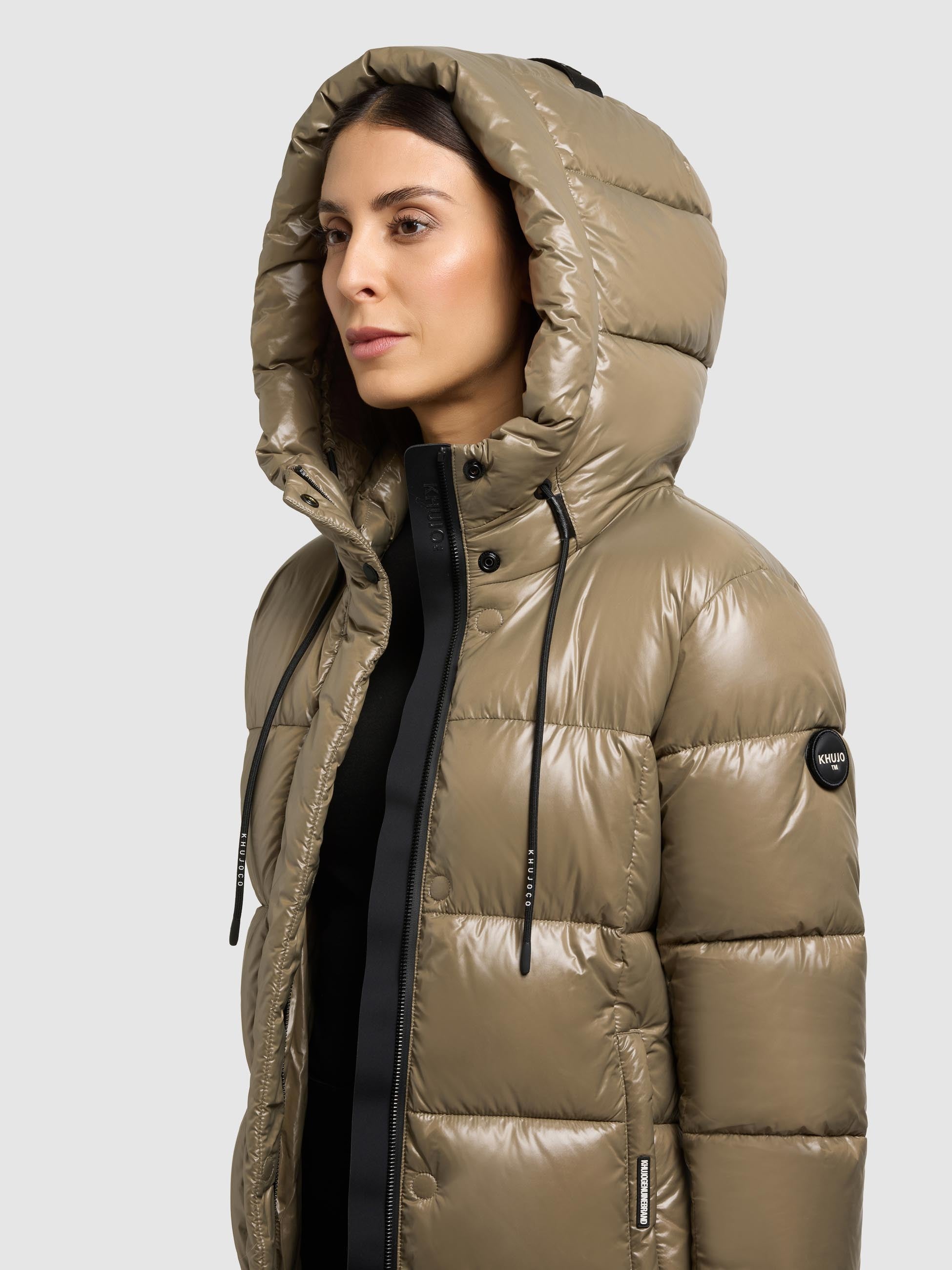 khujo-mantel-willa-cane-brown-damen-winter-steppmantel-knielang-mit-kapuze image 7