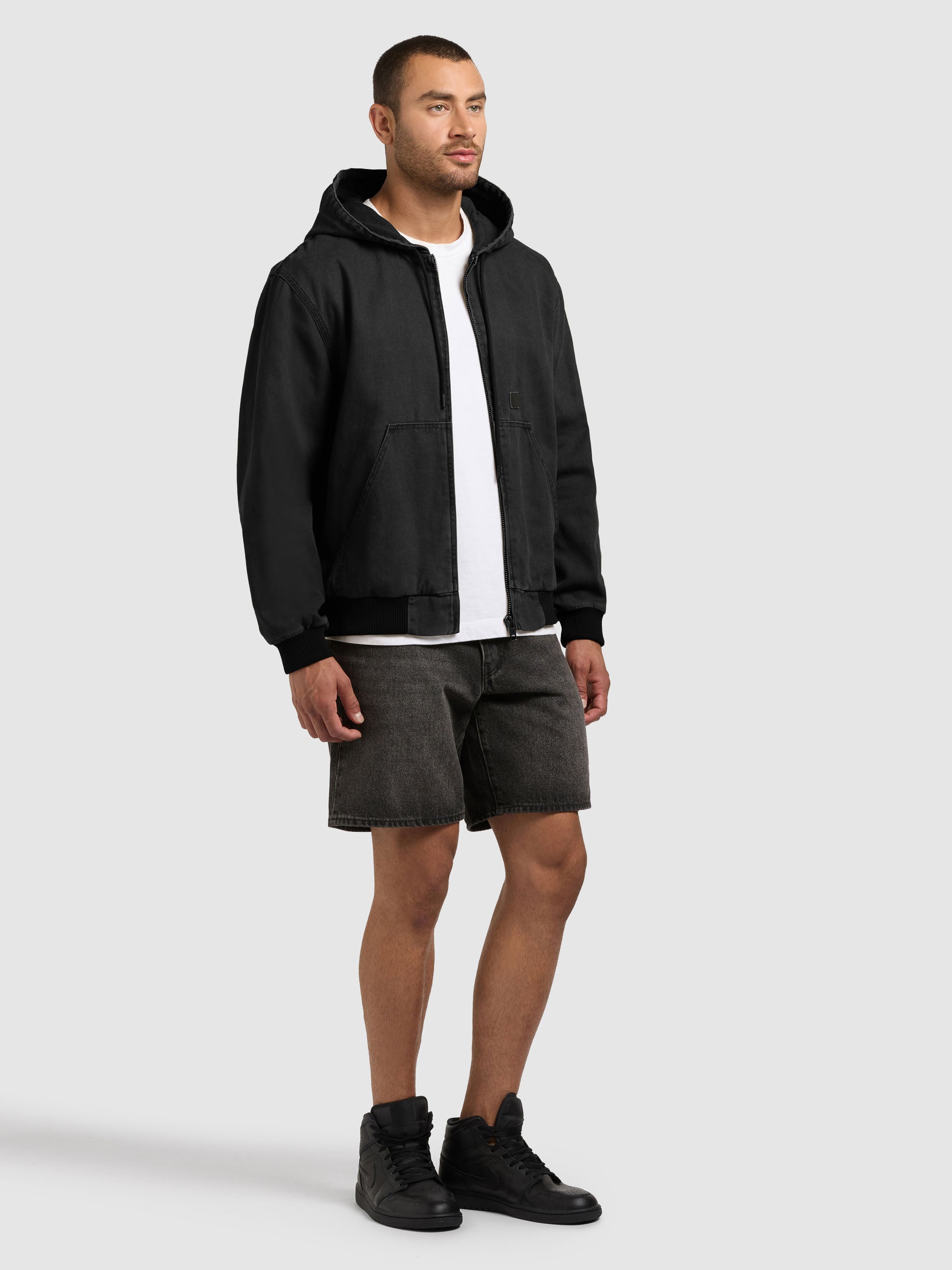 khujo-jacke-rhiis-black-workwear-blouson-aus-baumwoll-canvas-mit-kapuze image 6
