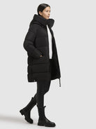 khujo-phia-damen-coat-black-loose-fit-steppmantel-mit-kapuze image 6