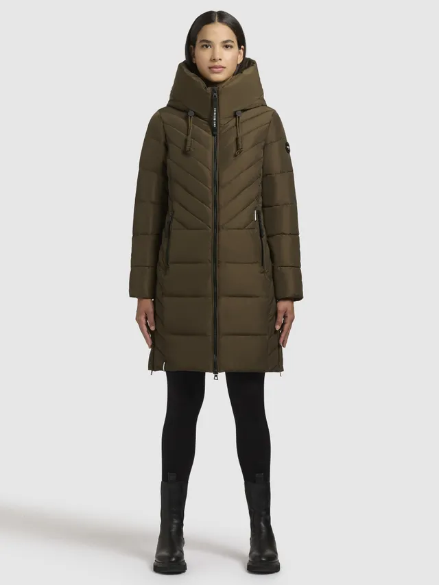 khujo-mantel-gung-khaki-wintermantel-mit-kapuze-damen image 1