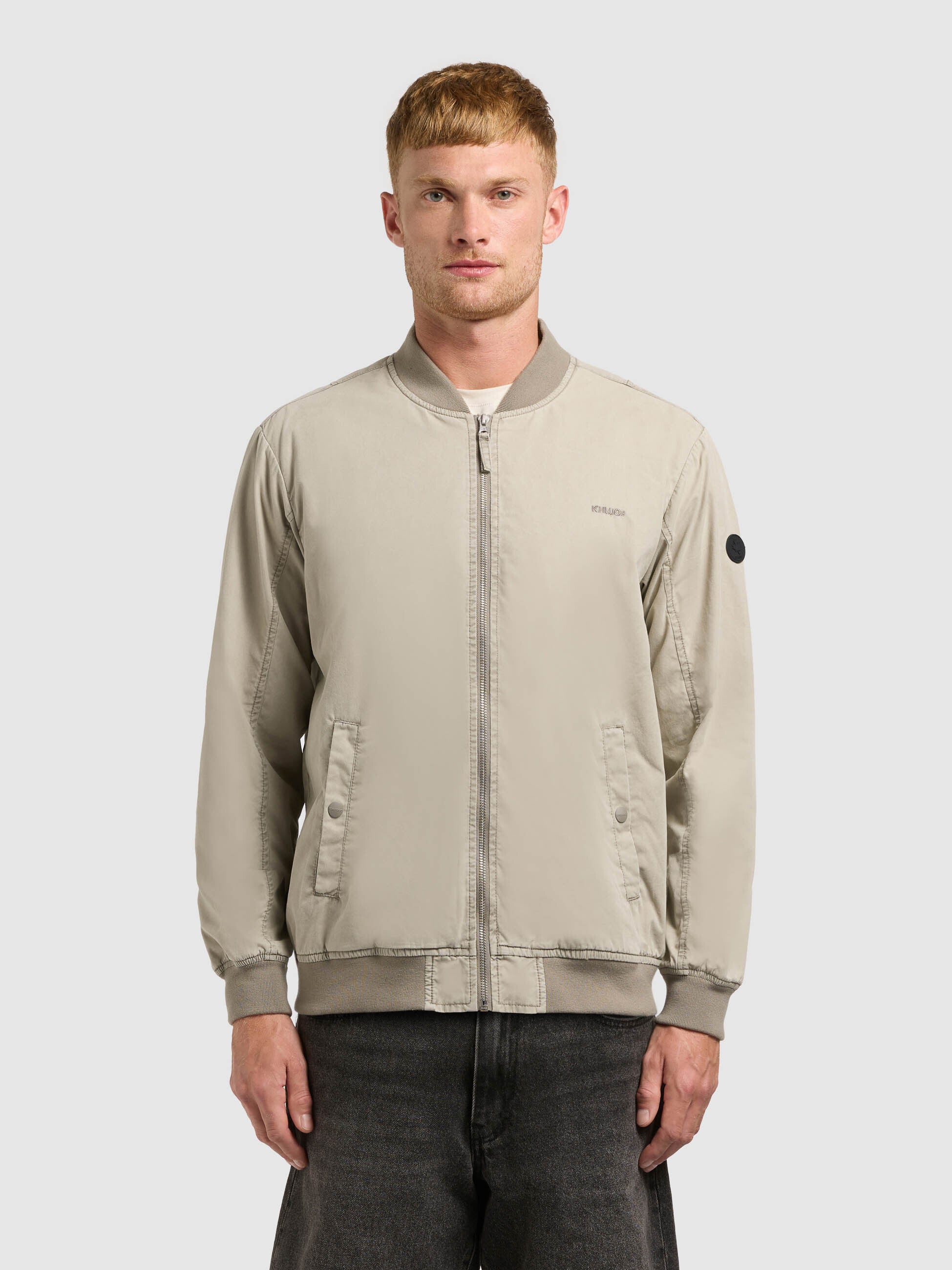 khujo-jacke-ulric-light-grey-blouson-college-damen image 4
