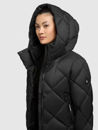 khujo-jacke-lilian-black-h-ftlange-steppjacke-mit-rautenstepp-und-kapuze image 7