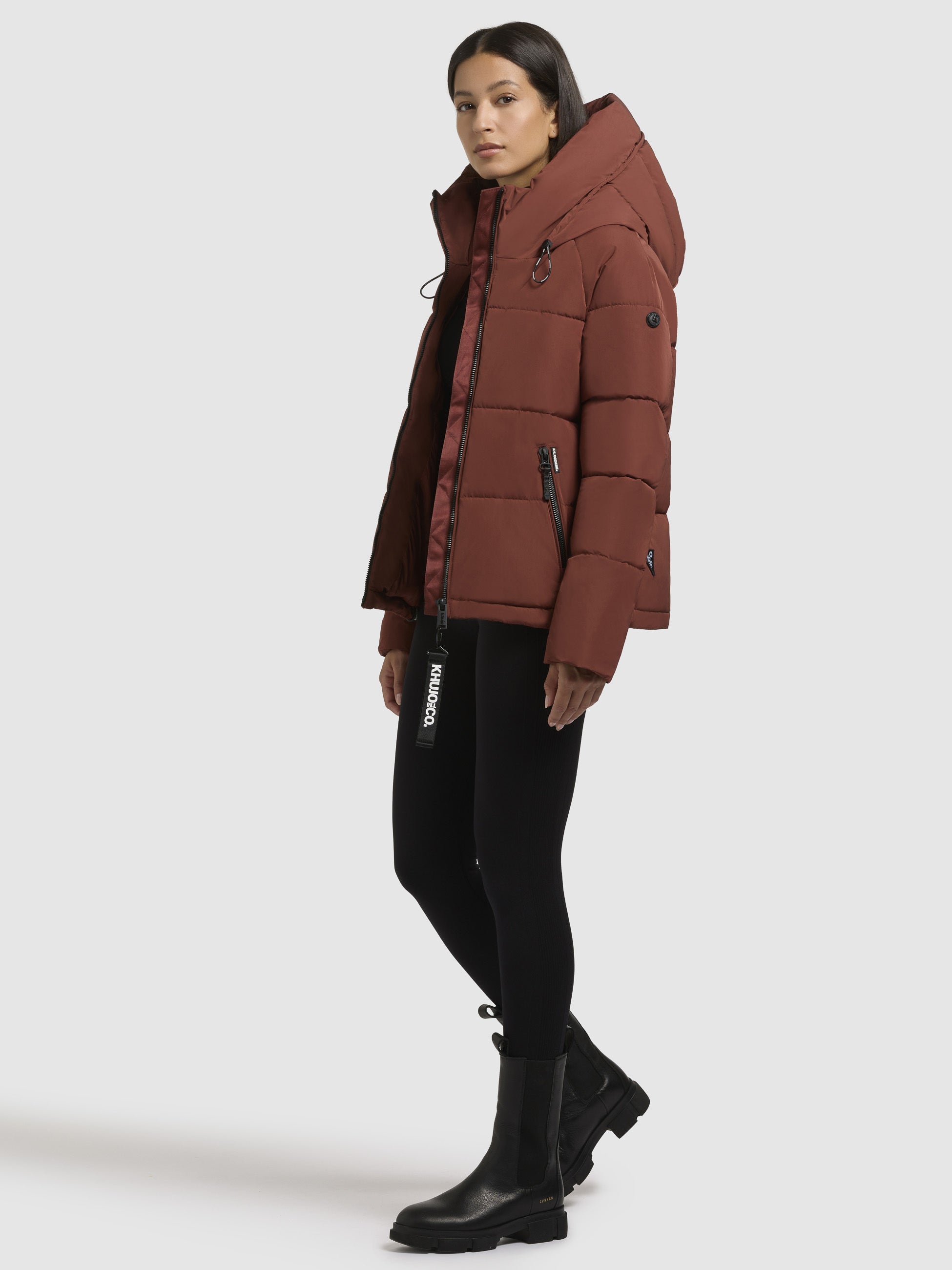khujo-jacke-sume-dunkelrot-steppjacke-loose-fit-h-ftlang-mit-kapuze image 6