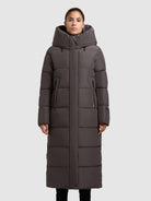 khujo-soulani5-matt-graphite-gray-damen-wintermantel-wadenlang image 4