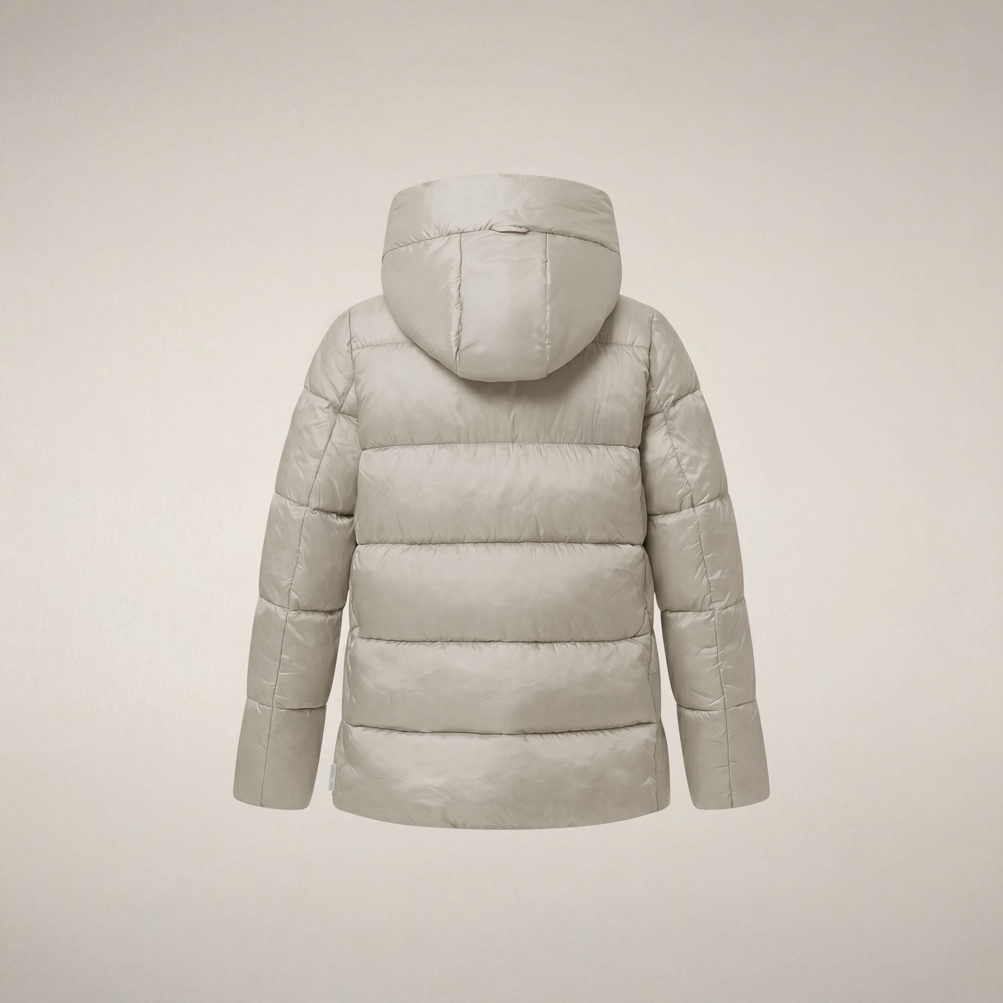save-the-duck-gracie-m-dchen-pufferjacke-hellbeige-a-linie-mit-kapuze image 2