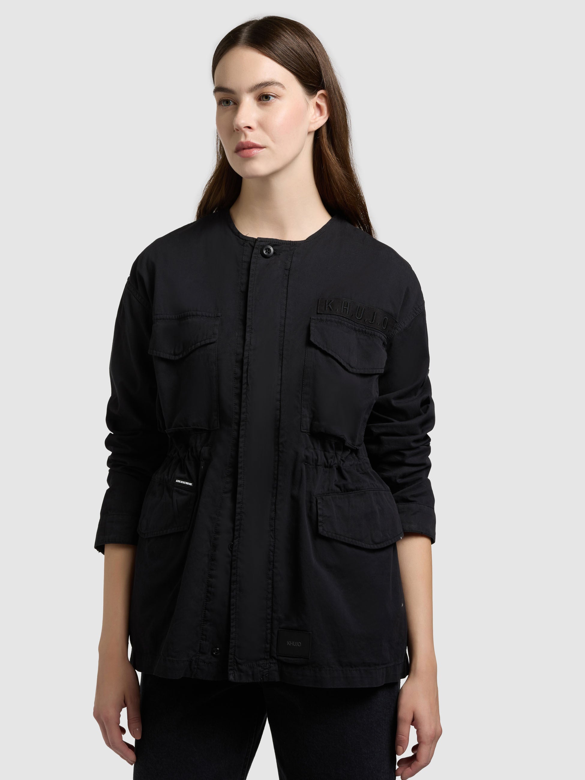 khujo-jacke-sunna-black-fieldjacke-aus-baumwoll-twill-f-r-damen image 7