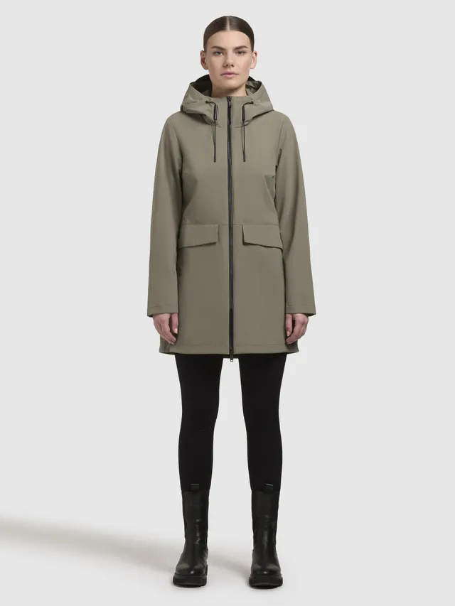 khujo-jacke-yoni-graugr-n-damen-regenjacke-wasserabweisend-mit-kapuze image 1