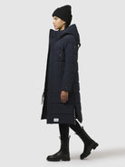 khujo-dani2-steppmantel-dark-blue-damen-wintermantel-lang-mit-kapuze image 2