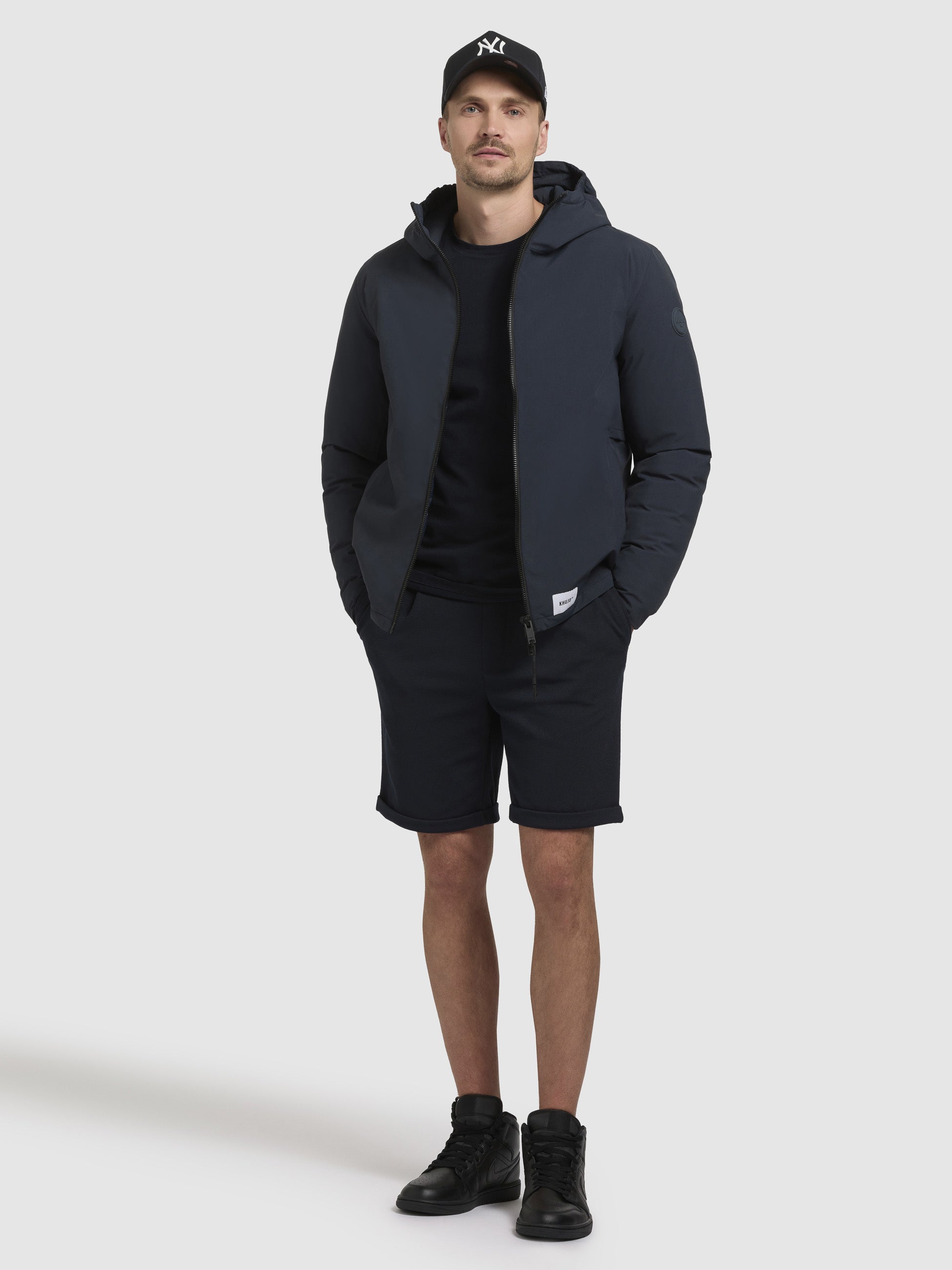khujo-jacke-thido-dunkelblau-damen-wattierte-kapuzenjacke-basic image 2