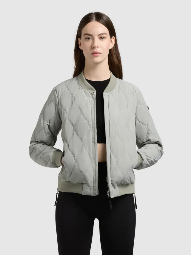 khujo-feen2-damen-bomberjacke-cloud-green-leichte-sommer-steppjacke image 1