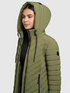 khujo-coat-nita4-fern-green-kurzmantel-tailliert-leicht image 7