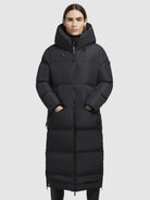 khujo-aroma-damen-mantel-wadenlang-steppmantel-schwarz-regular-fit image 4