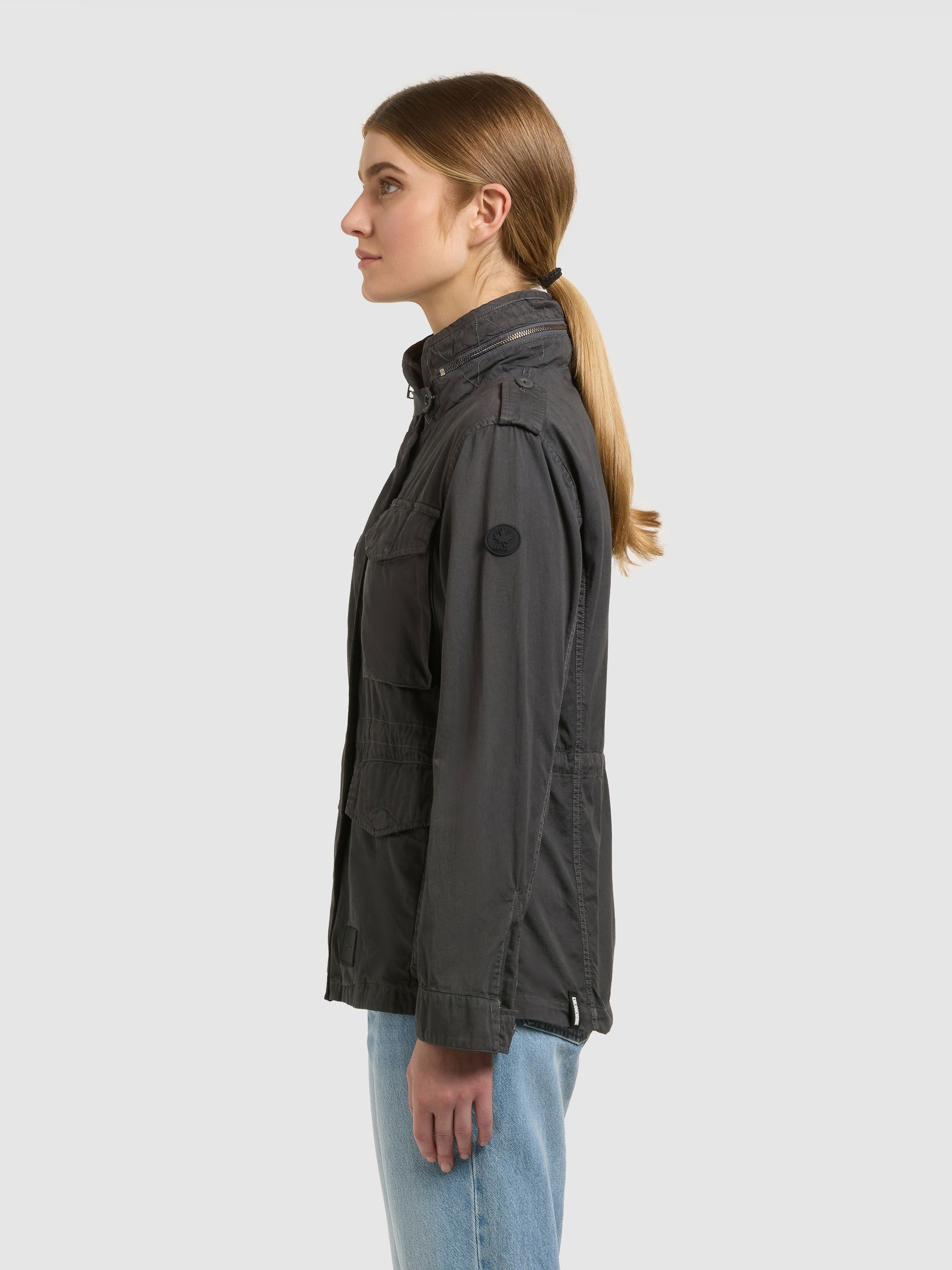 khujo-jacke-nori-slate-grey-damen-fieldjacket-baumwolltwill image 4