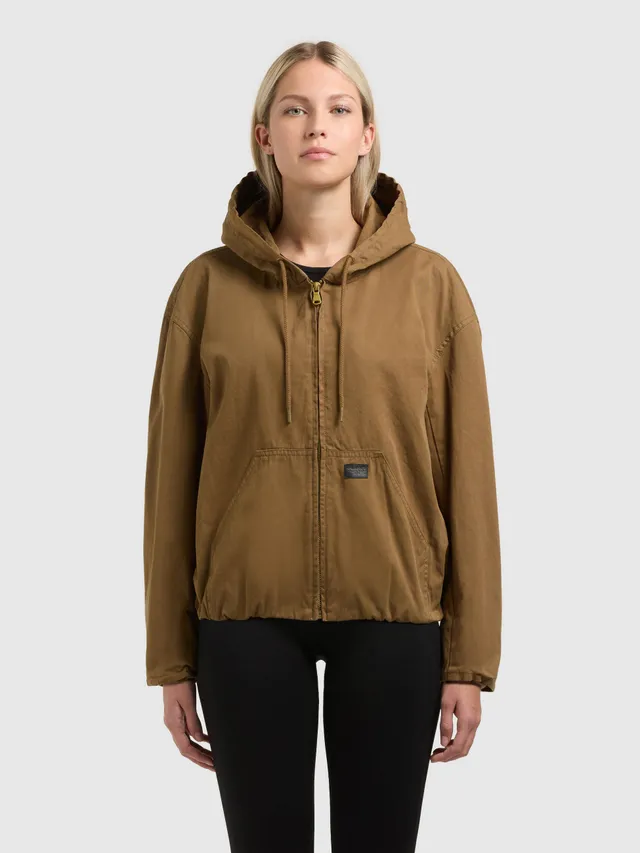 khujo-judy-damen-blousonjacke-canary-green-hoodie-jacke-aus-baumwoll-twill image 1