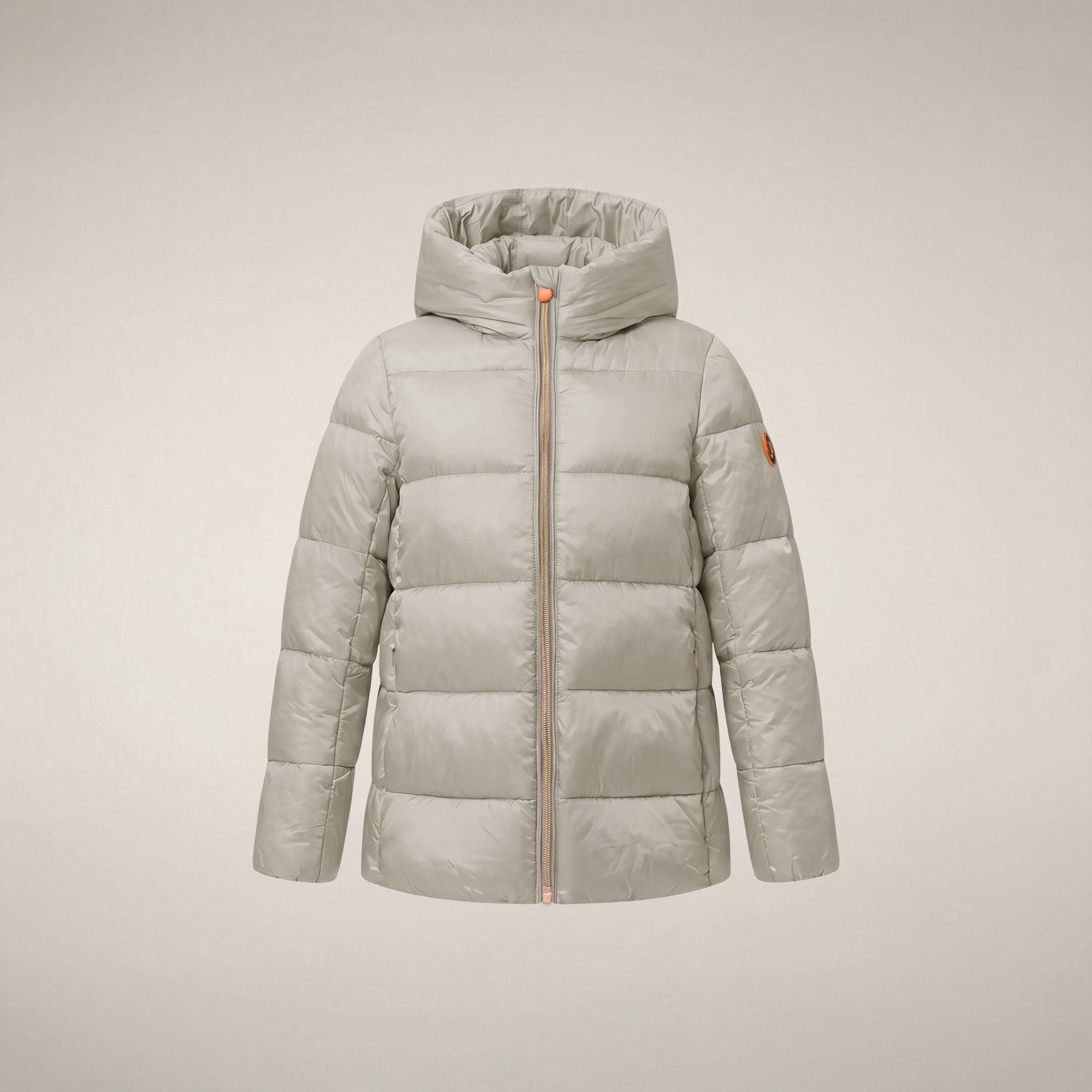 save-the-duck-gracie-m-dchen-pufferjacke-hellbeige-a-linie-mit-kapuze image 1