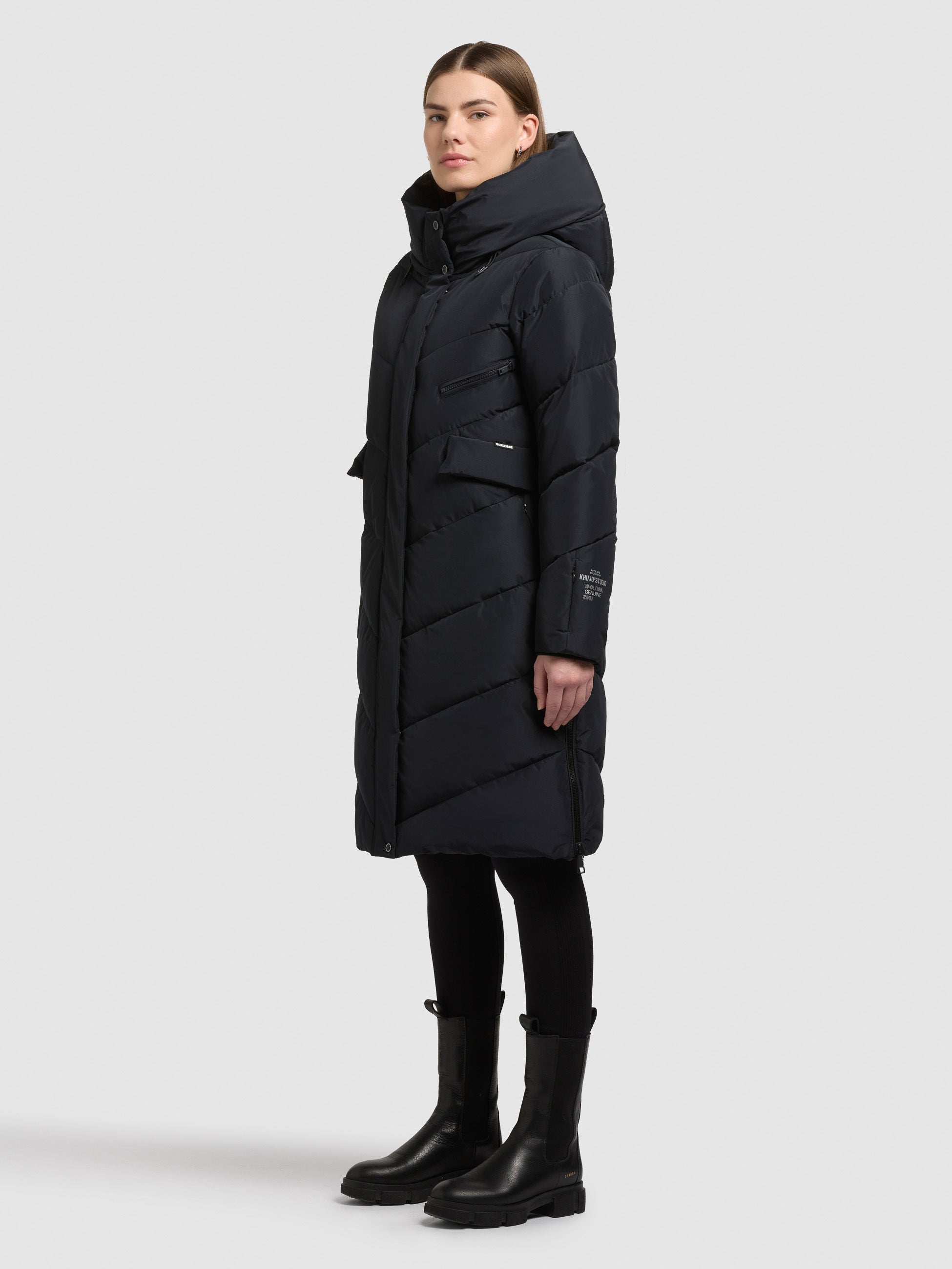khujo-mantel-sunne-port-blue-damen-wintermantel-knielang-loose-fit image 2