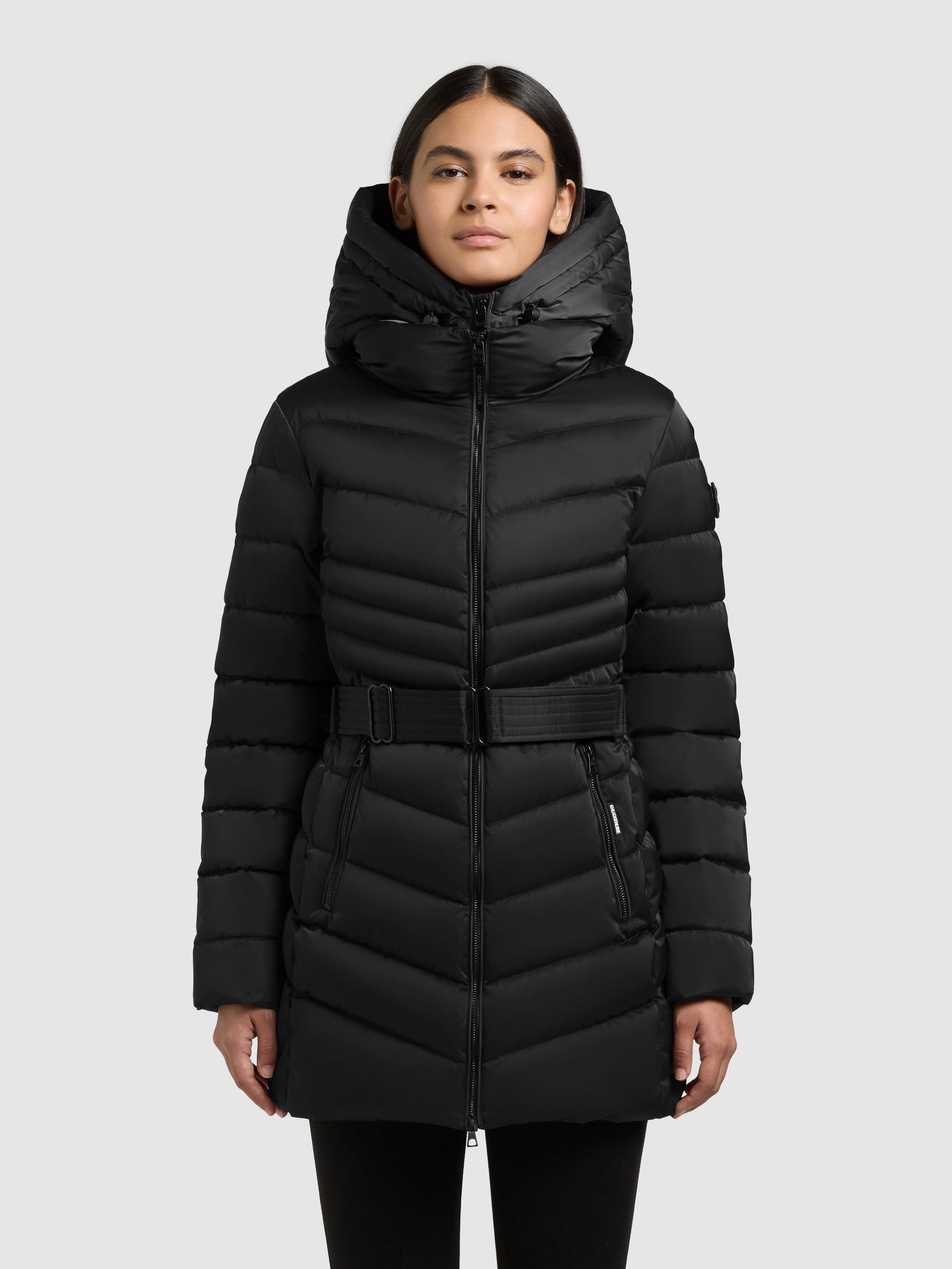 khujo-kina-damen-steppjacke-schwarz-mit-abnehmbarem-einsatz-und-g-rtel image 4
