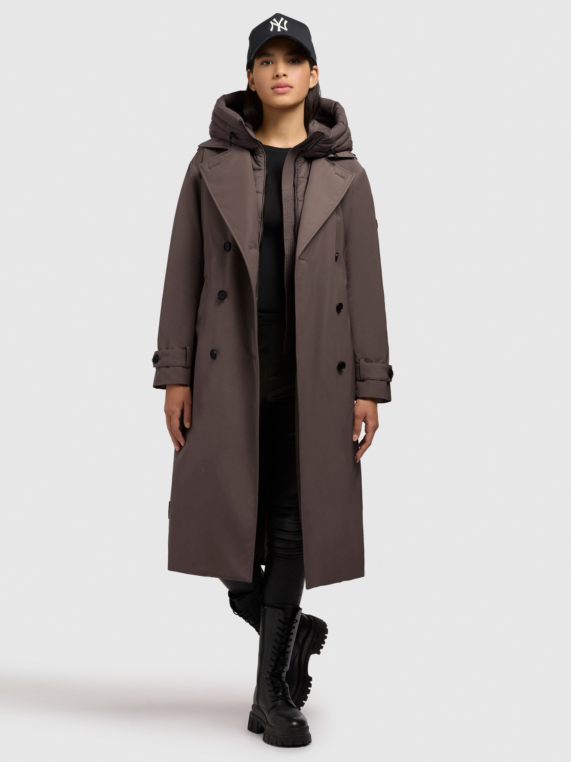 khujo-mantel-elena-city-taupe-trenchcoat-knielang-mit-herausnehmbarem-steppeinsa image 6