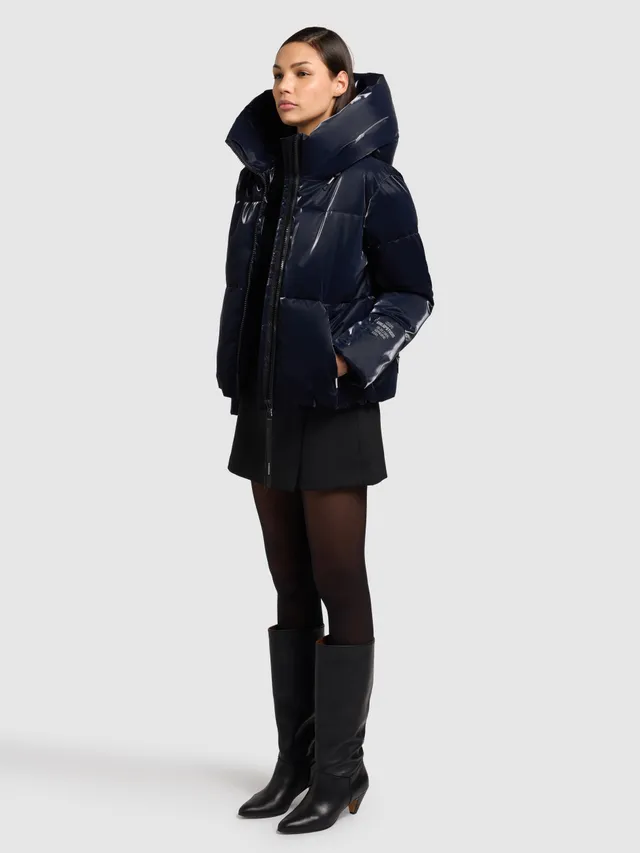 khujo-audrey-shiny-damen-steppjacke-midnight-blue-loose-fit image 1