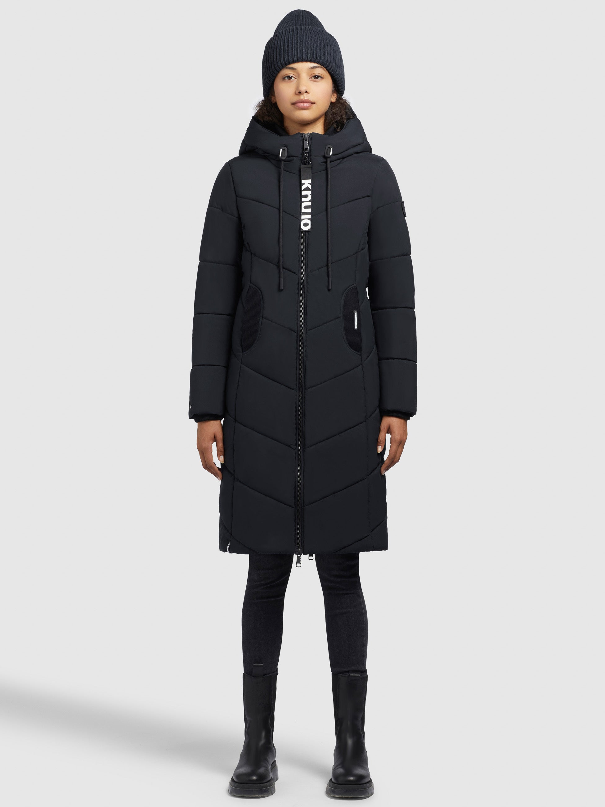 khujo-aribay4-light-damen-mantel-dunkelblau-lange-steppjacke image 1