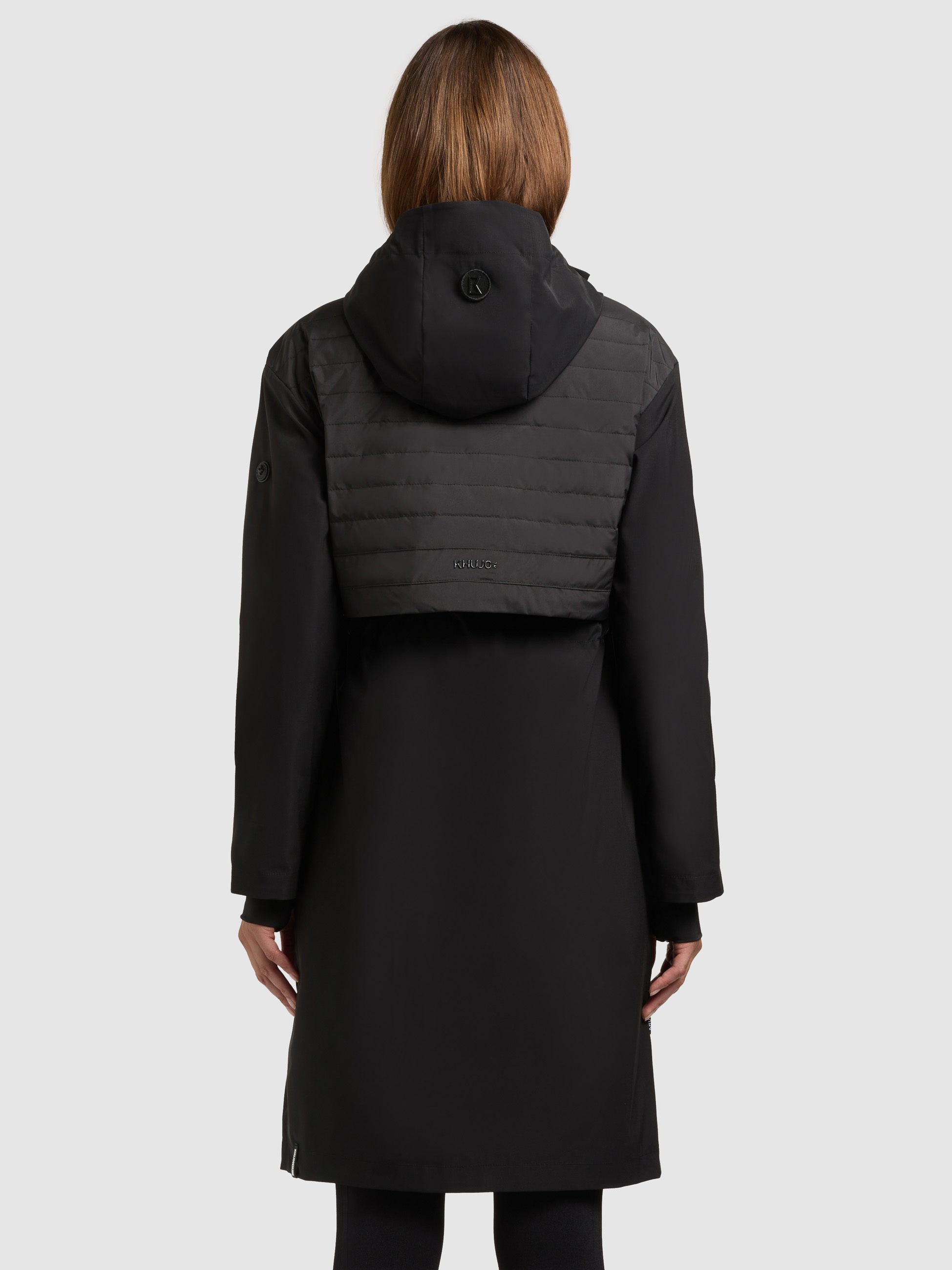 khujo-elsa-damen-kurzmantel-black-leichter-regenmantel-mit-kapuze image 3