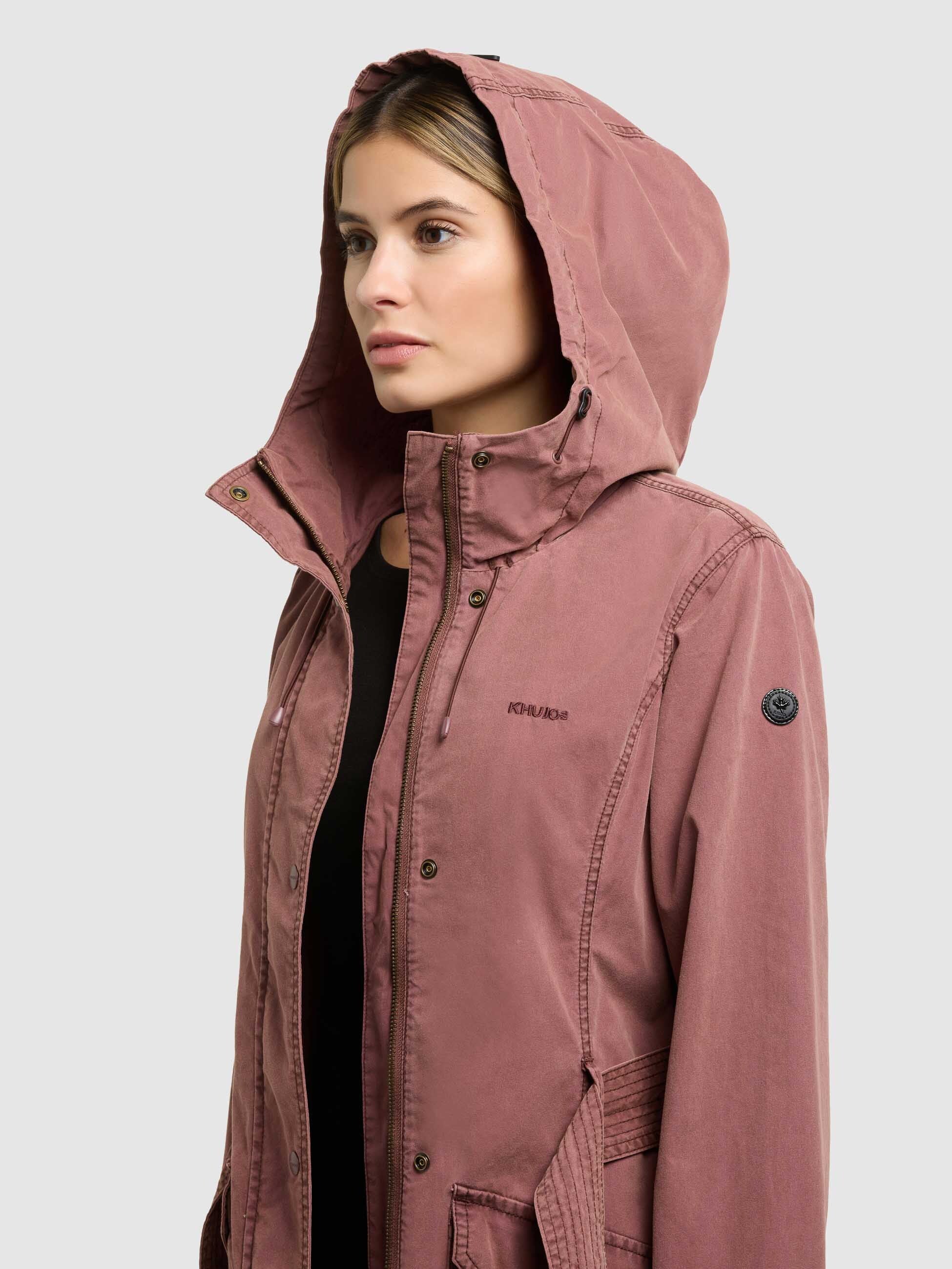 khujo-jacke-prea-sommerparka-trench-f-r-damen-in-grapeful-red image 7