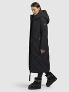 khujo-elow-damen-steppmantel-dunkelgrau-rautenstepp-regular-fit image 2
