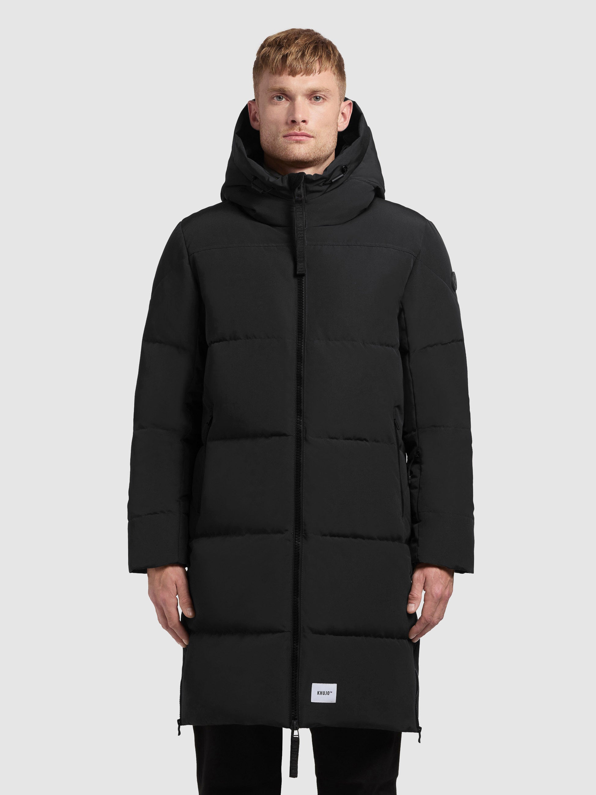 khujo-lear-steppmantel-black-herren-loose-fit-monochrom image 4