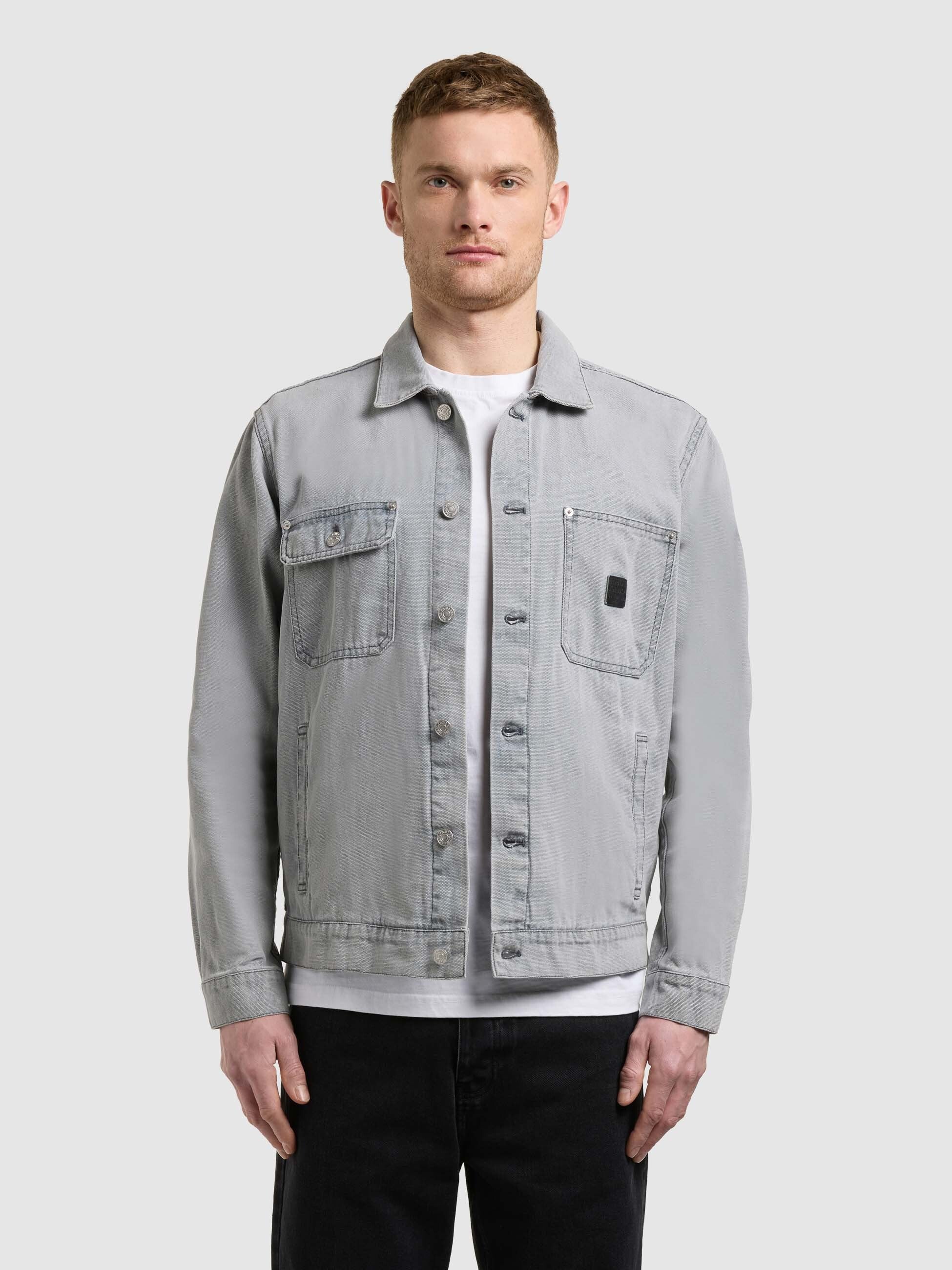 khujo-jacke-ronny-light-grey-baumwolljacke-workwear image 1