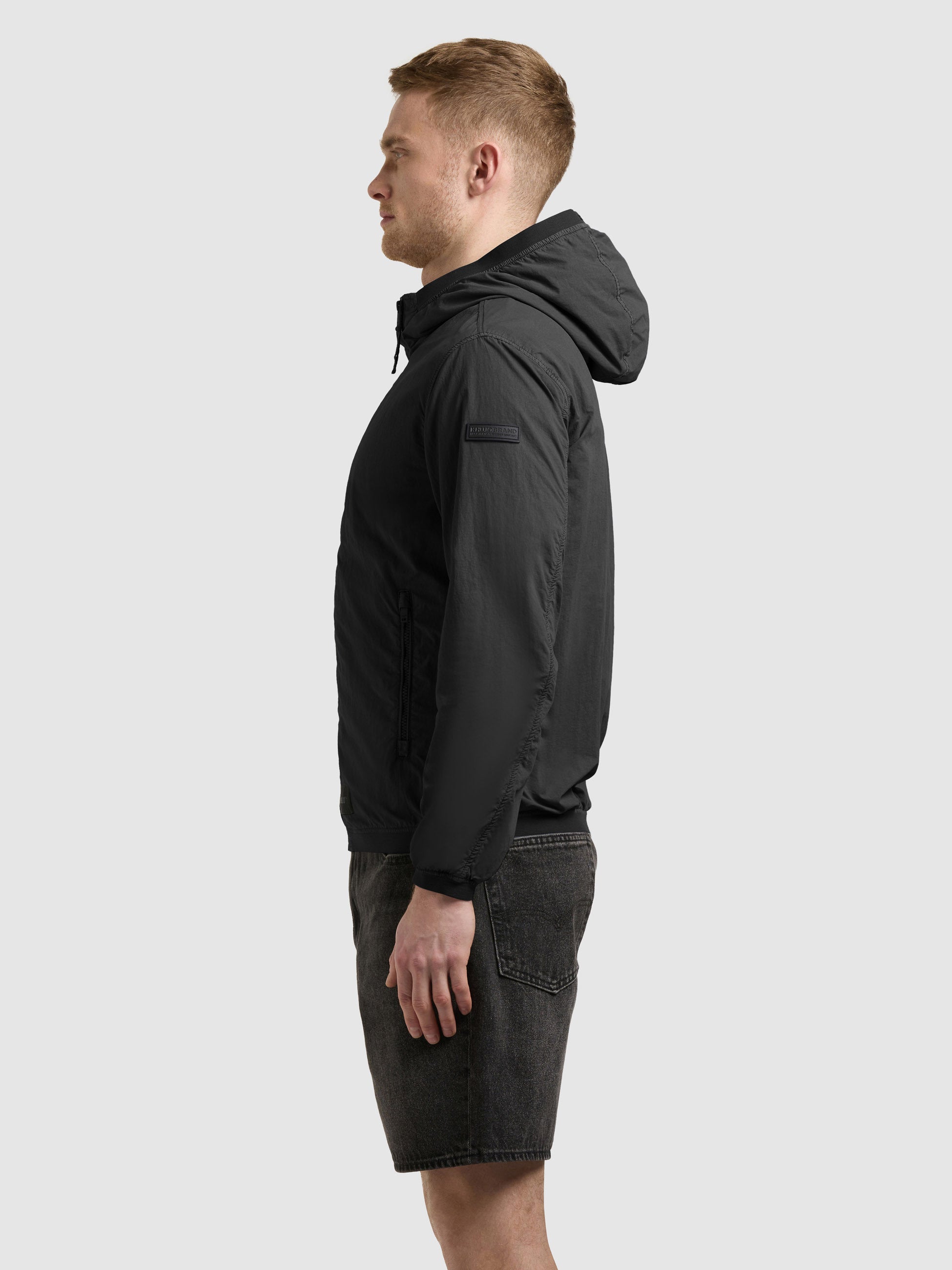 khujo-derf-blousonjacke-black-leichte-kapuzenjacke image 5
