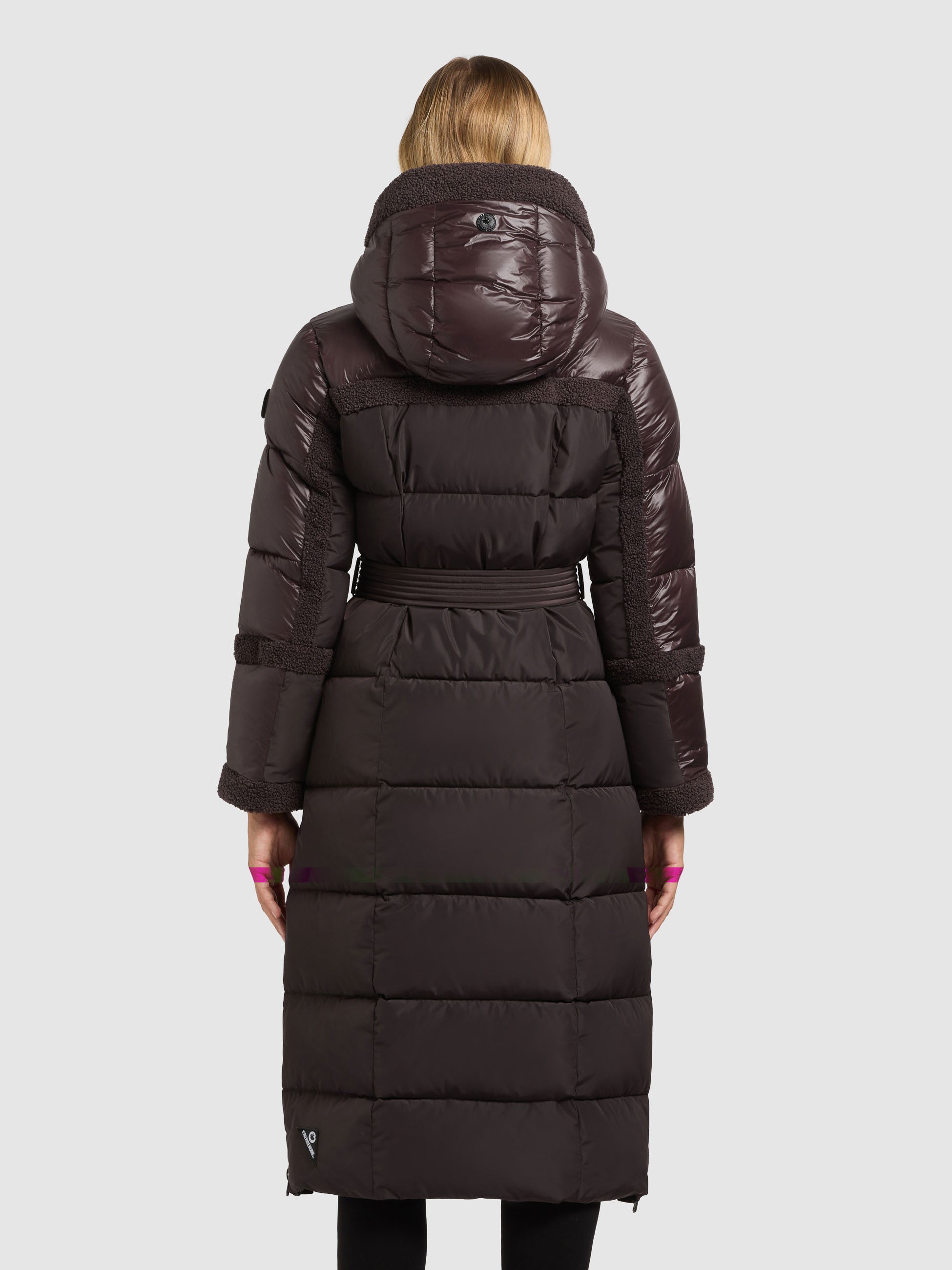 khujo-mantel-julita2-moody-plum-damen-steppmantel-wadenlang-mit-teddyfleece image 3