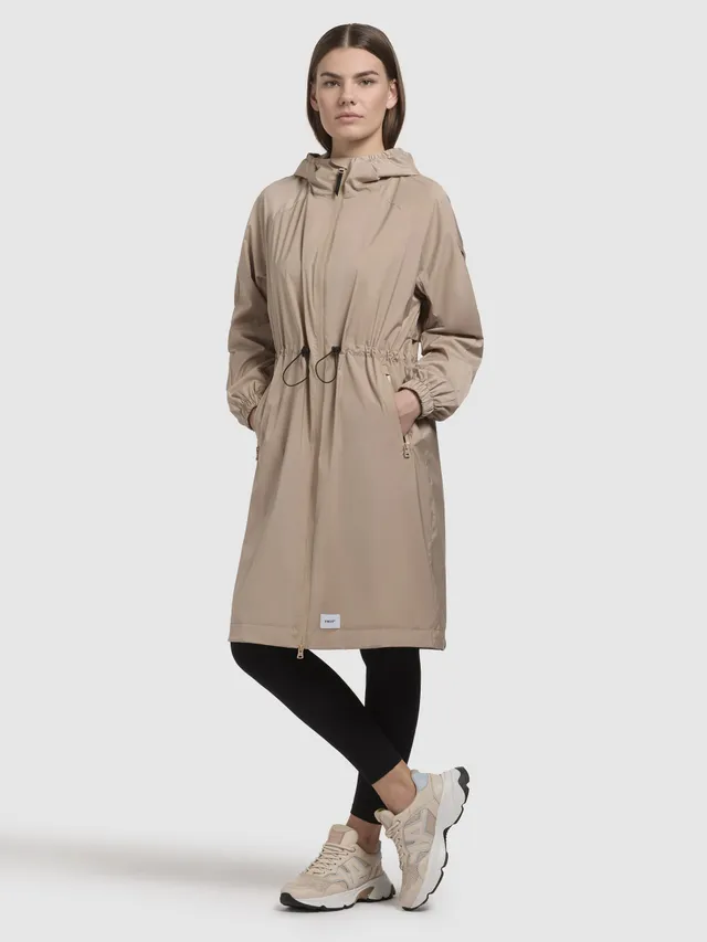 khujo-mantel-tuuli-beige-knielanger-windbreaker-kurzmantel-f-r-damen image 1