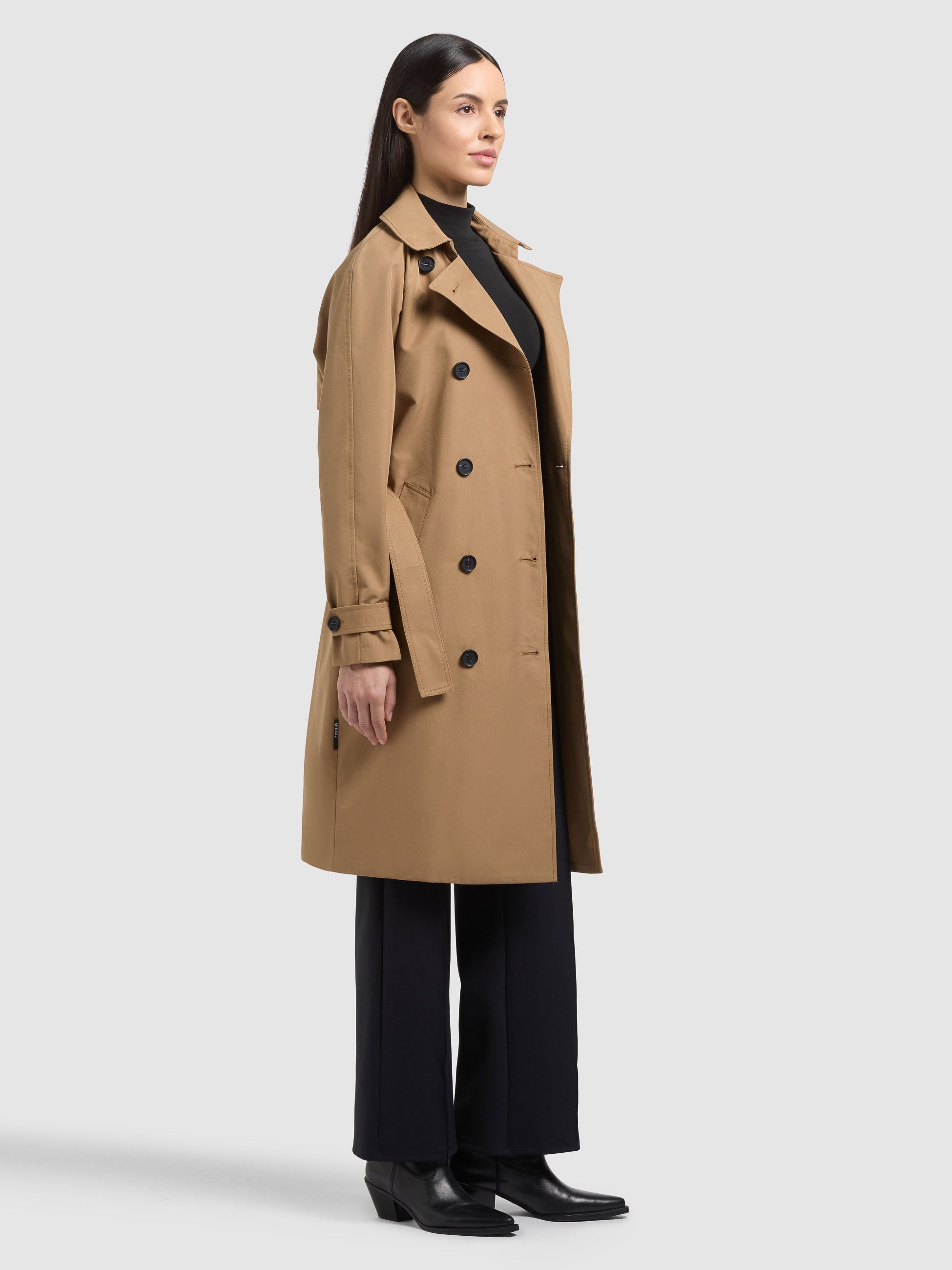 khujo-rula2-damen-mantel-mustard-trenchcoat-kurzmantel-mit-g-rtel image 6