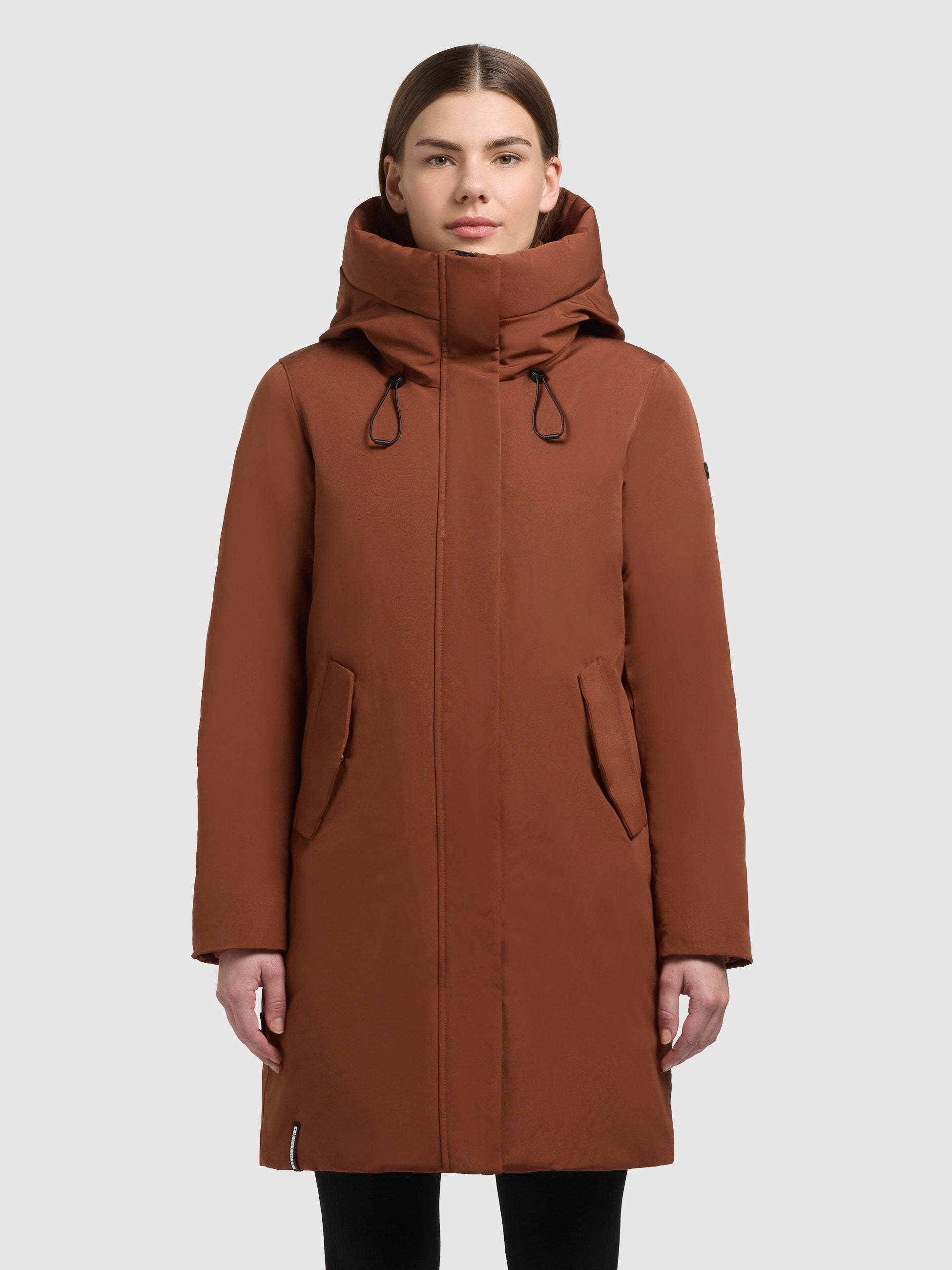 khujo-mantel-wedelia-with-inner-jacket-damen-kurzmantel-russet-brown image 4