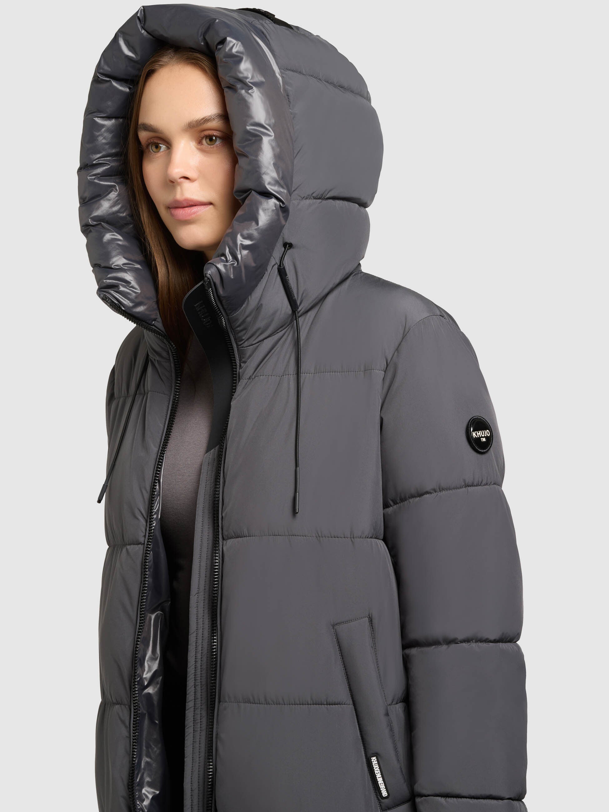khujo-nalu-damen-steppmantel-steel-grey-knielanger-wintermantel image 7